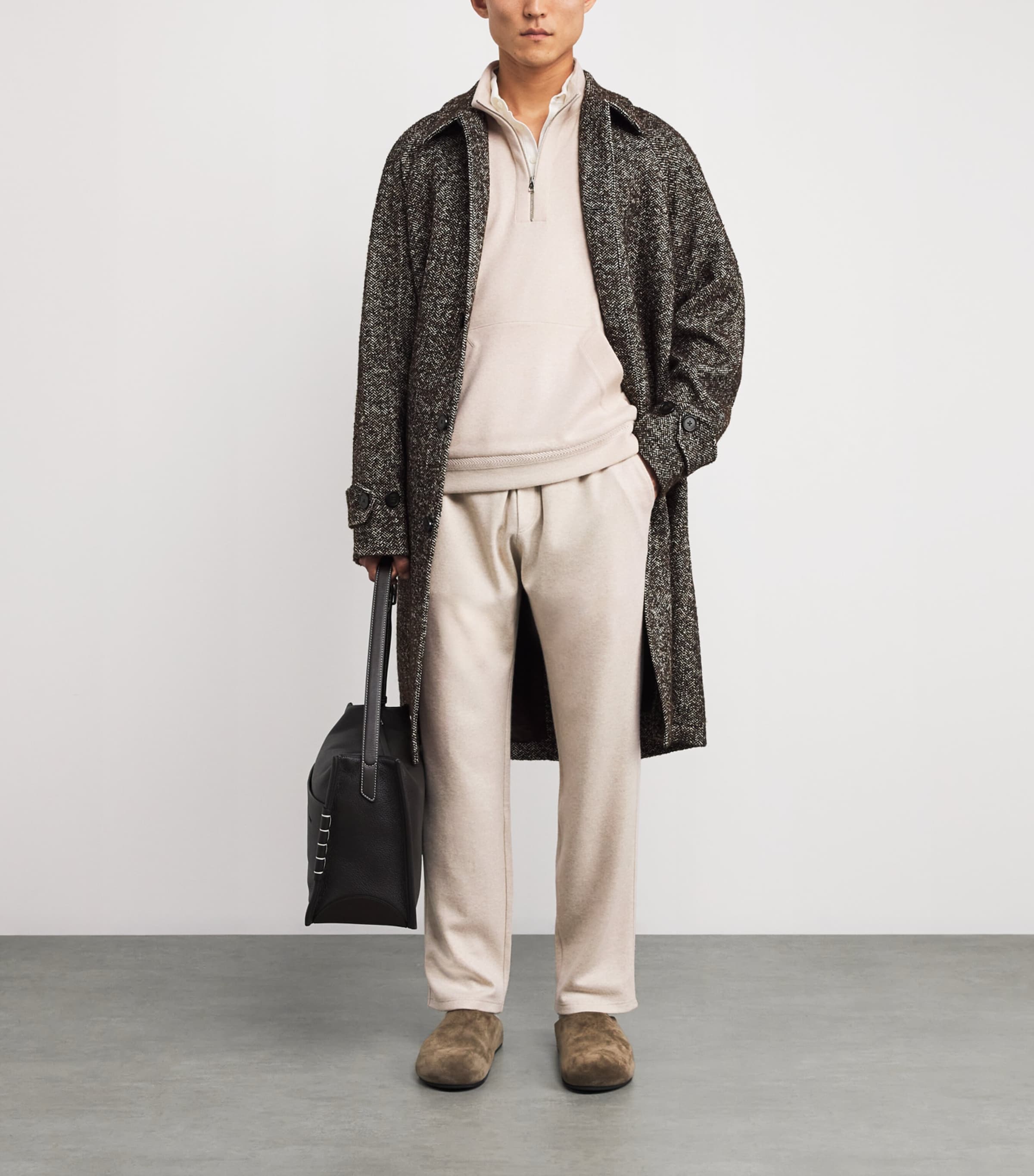 Cashmere Quarter-Zip Sweatshirt SCONE Image 2