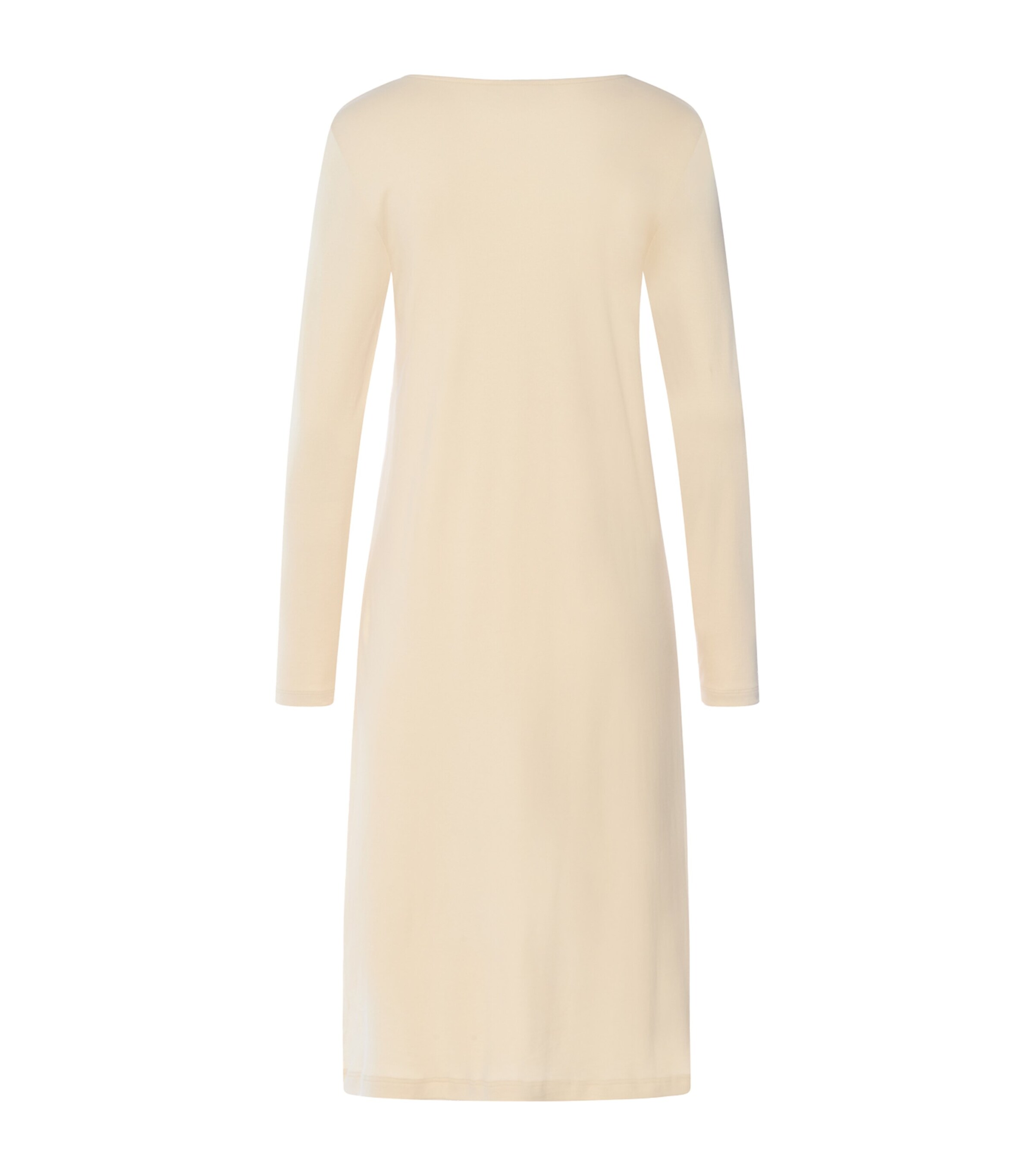 Hanro Womens Cotton Long-Sleeve Belen Nightdress Summer Sand Image 4