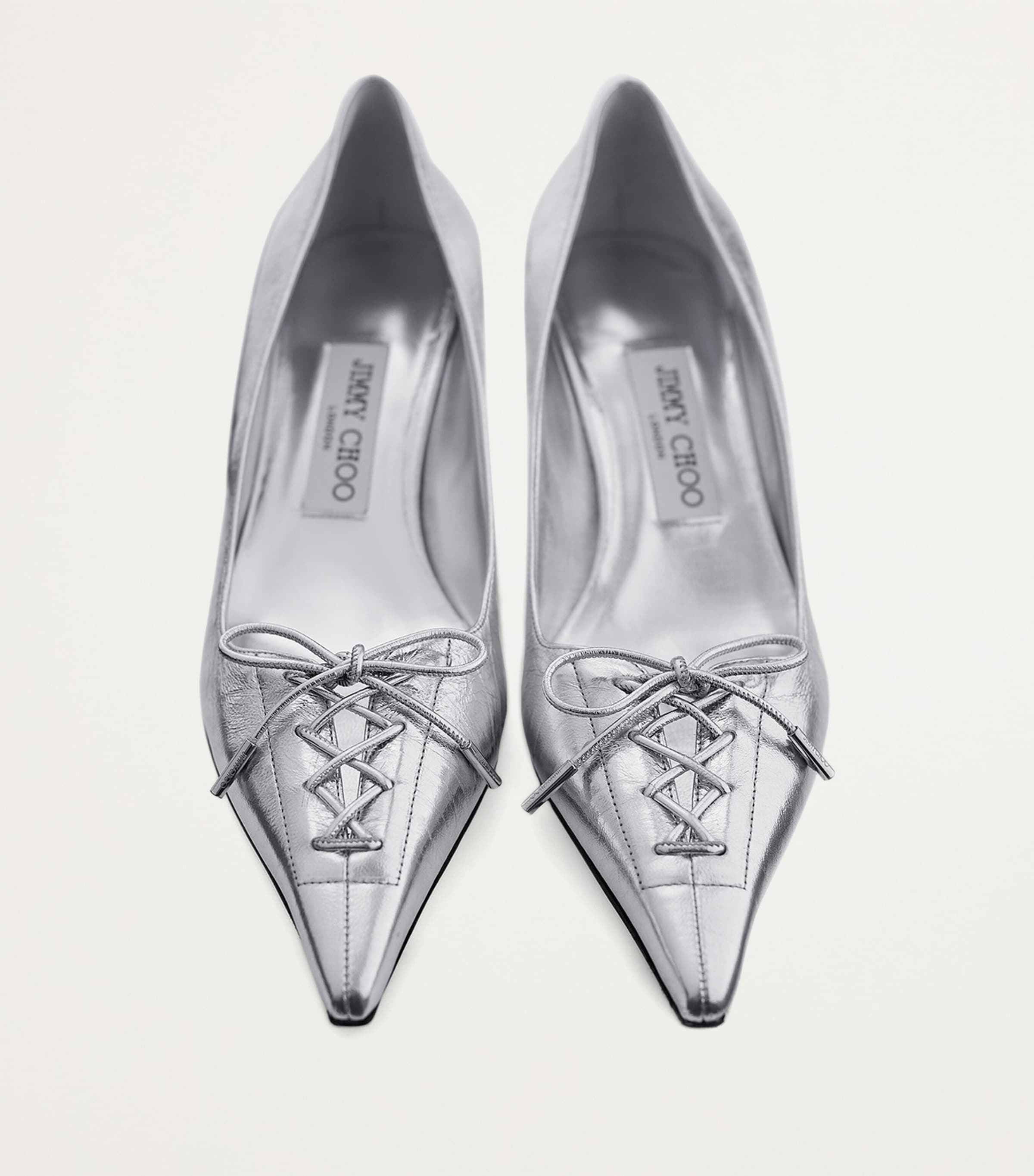 Scarlett 50 Metallic Lambskin Pumps SILVER Image 3