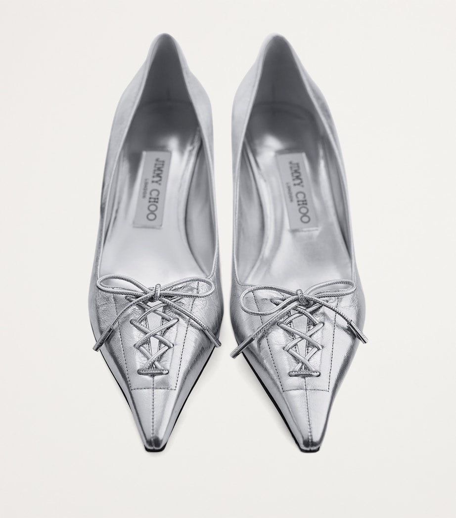Scarlett 50 Metallic Lambskin Pumps SILVER Image 3