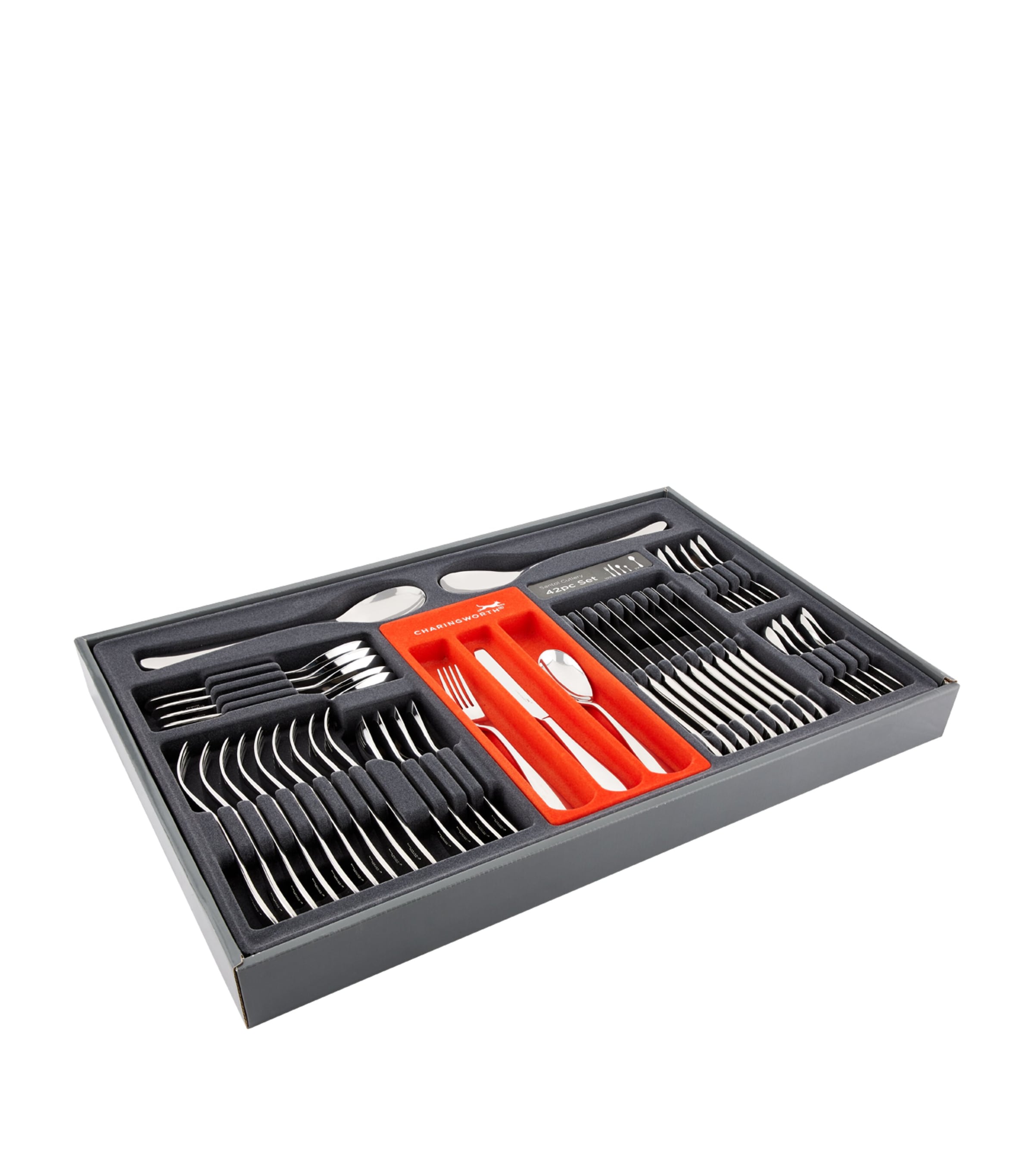 CHARINGWORTH SANTOL STAINLESS STEEL 42-PIECE CUTLERY SET