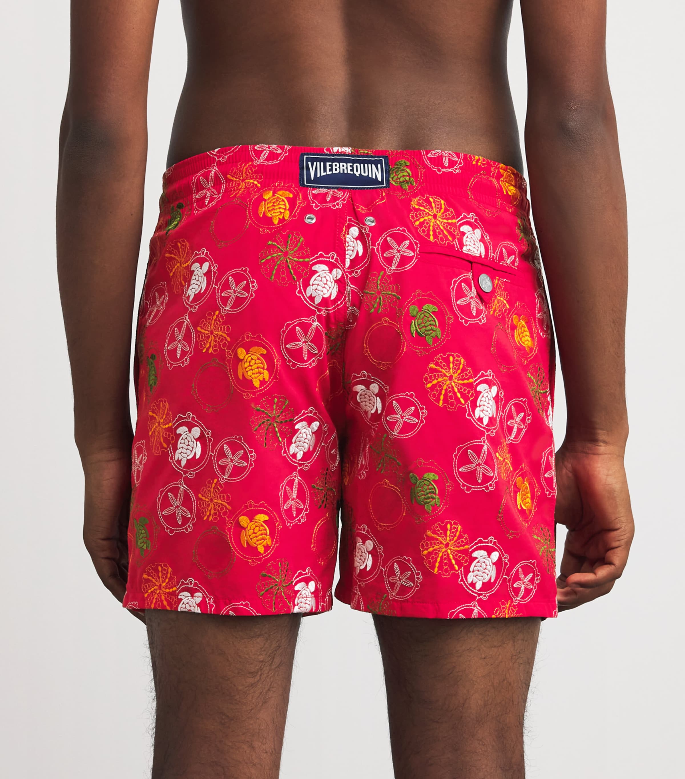 Embroidered Mistral Swim Shorts 228LIPSTICK Image 3