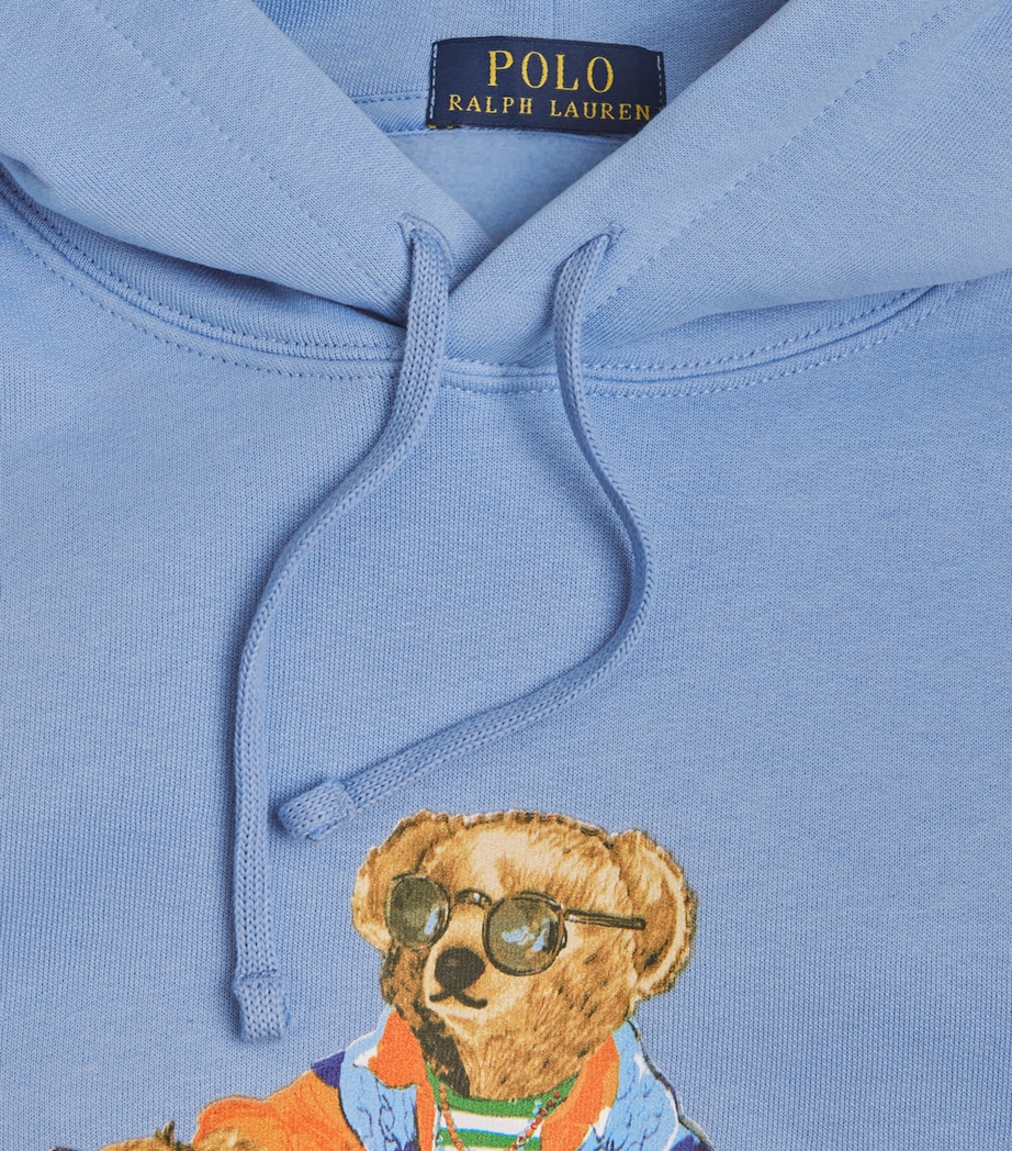Polo Ralph Lauren Mens Cotton-Blend Polo Bear Hoodie Austin Blue Ss Bear Image 6