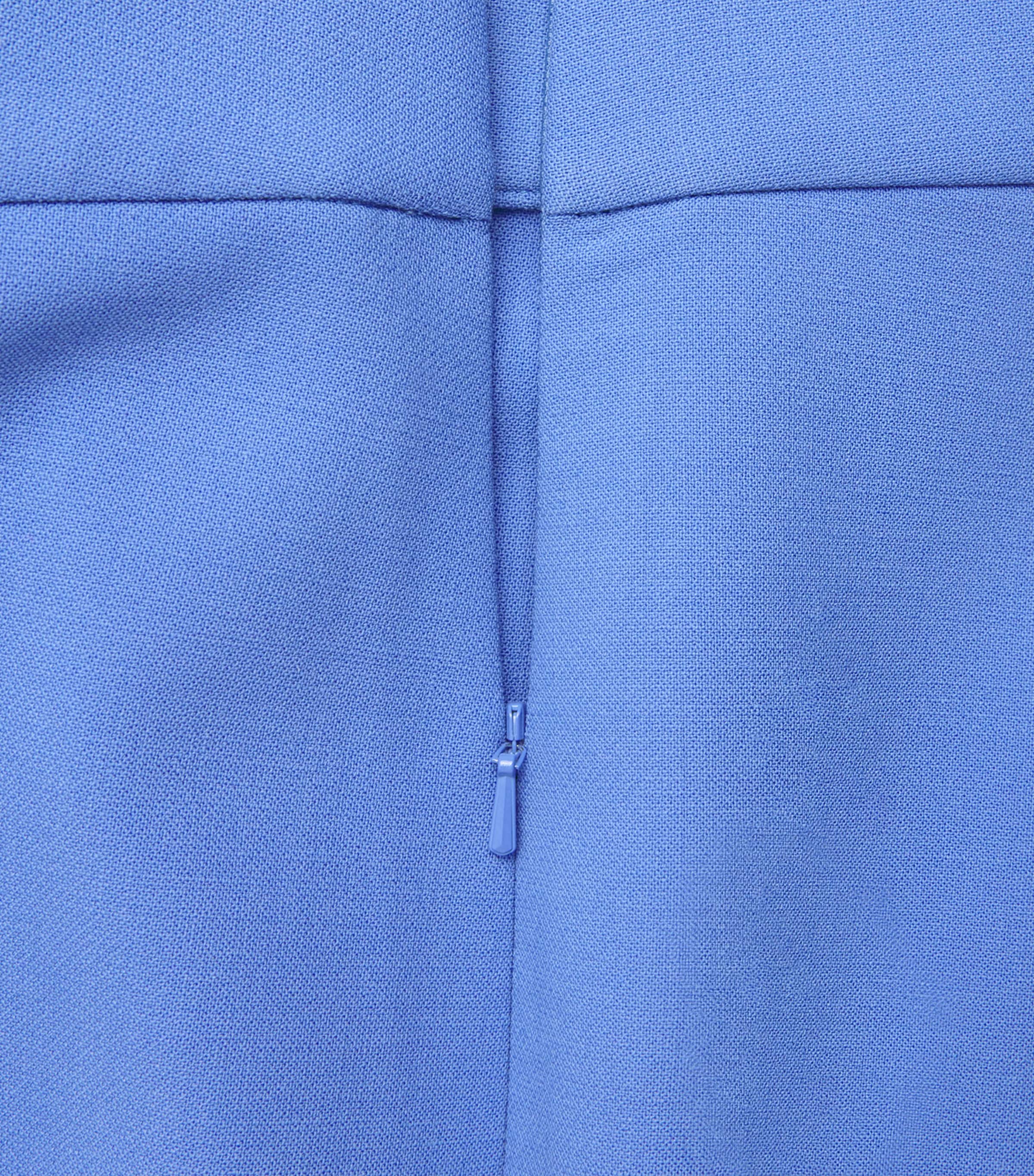 Carolina Herrera Womens Stretch-Wool Wide-Leg Diane Trousers Bluebell Image 6