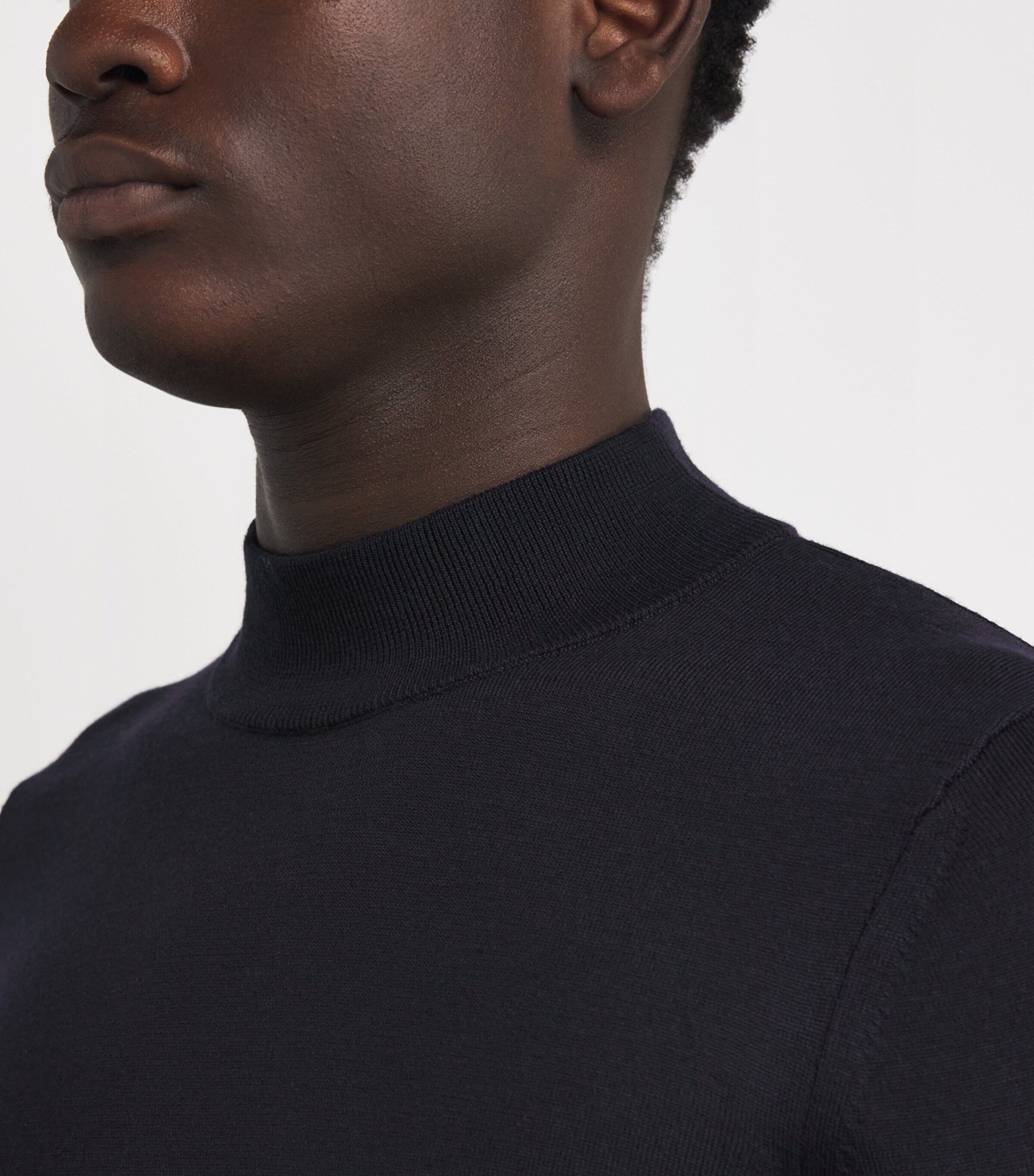 Wool High-Neck Sweater MIDNIGHT BLUE Image 6