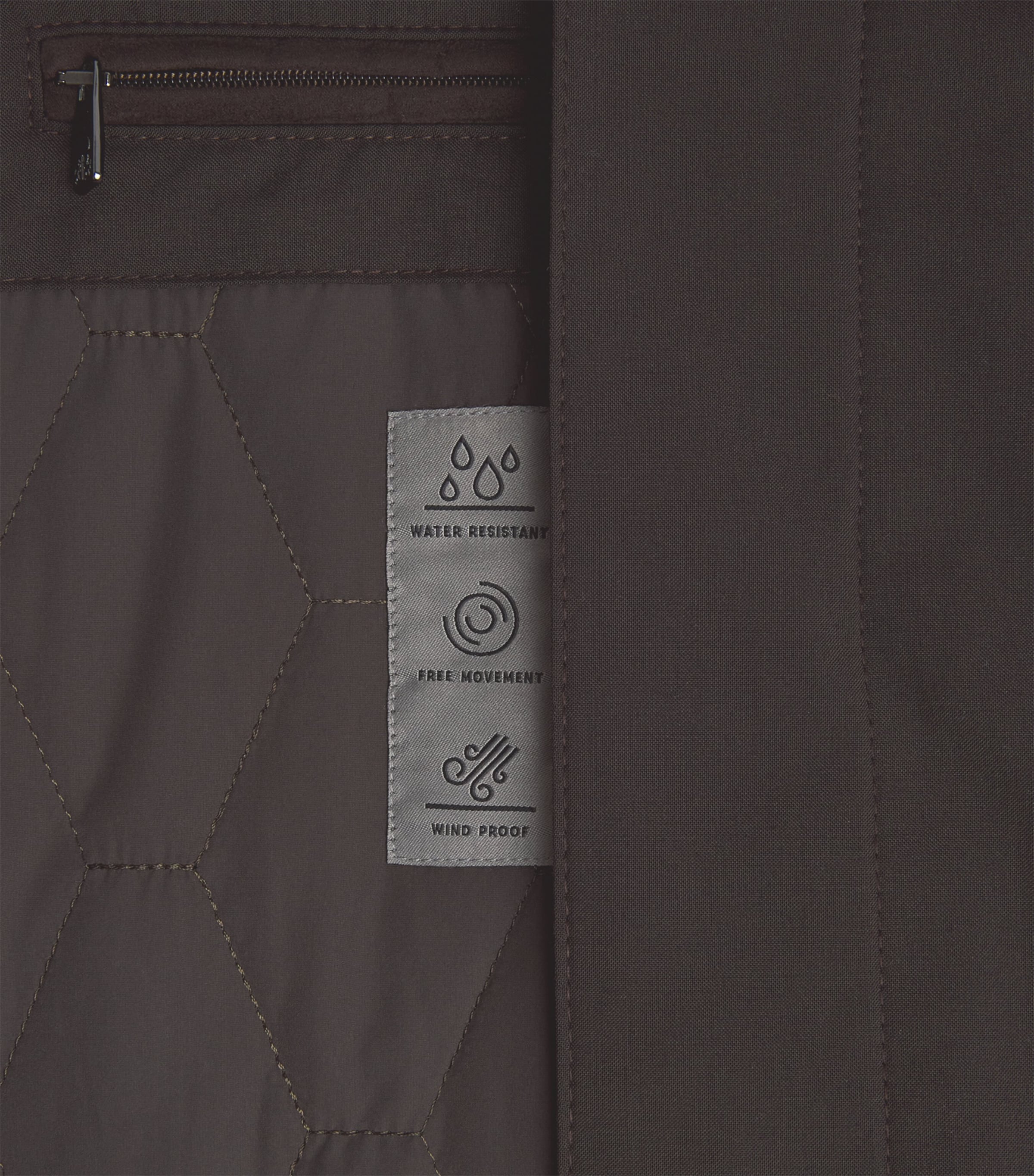 Water-Resistant Overcoat 030 DARK BROWN Image 5