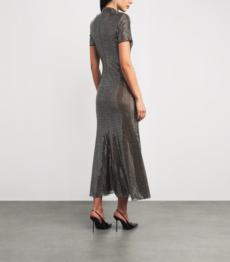 Rhinestone Maxi Dress GREY Image 3