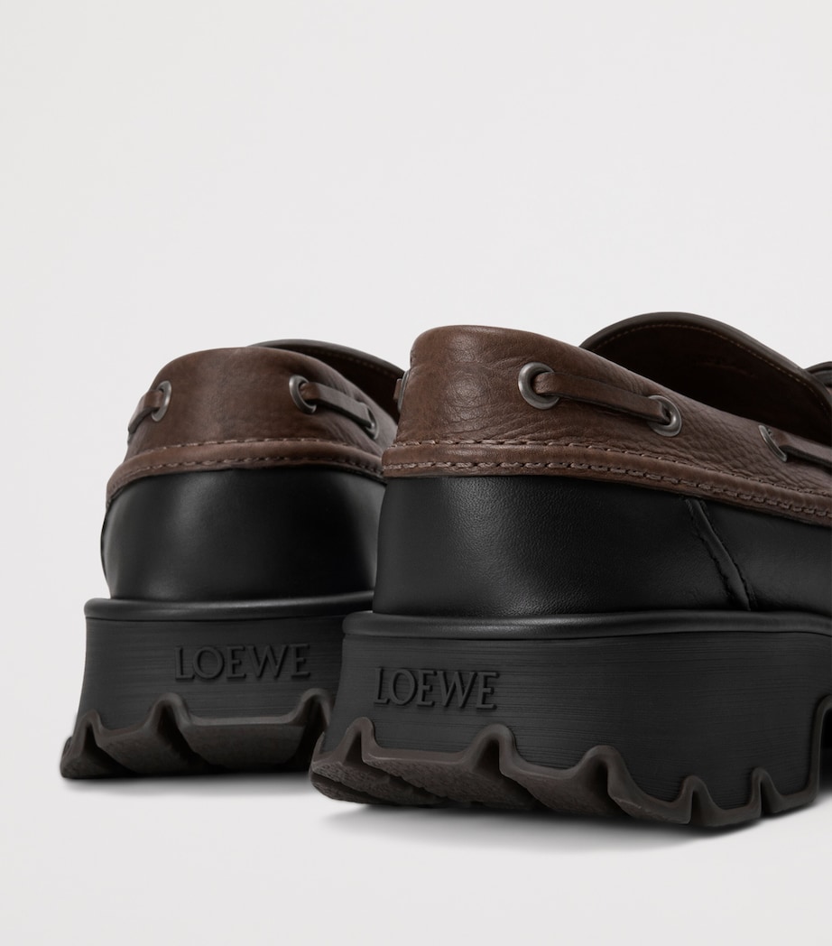 Leather Bobby Loafers BLACK/CACAO Image 4