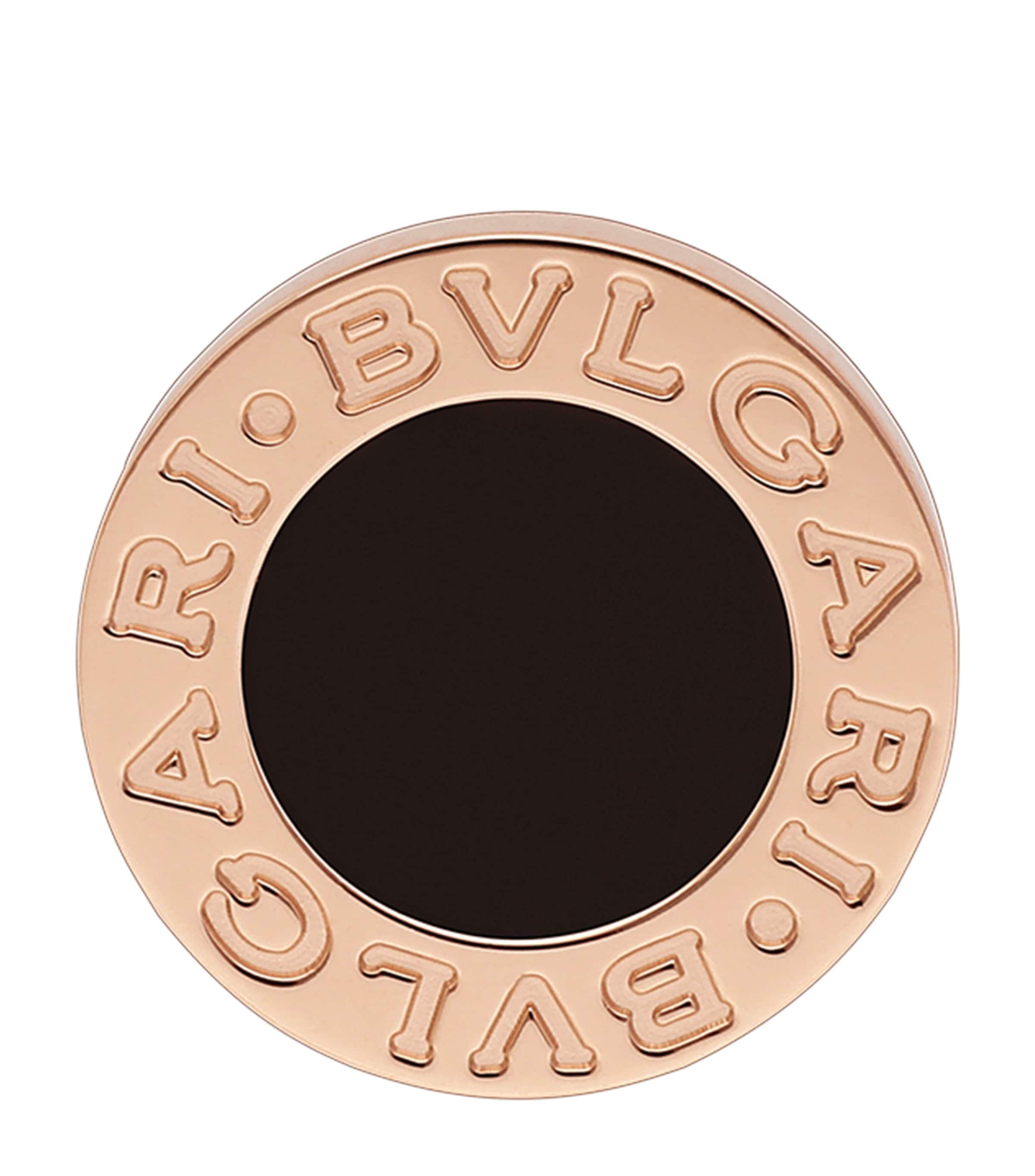 Rose Gold and Onyx BVLGARI BVLGARI Single Stud Earring PINK GOLD Image 1