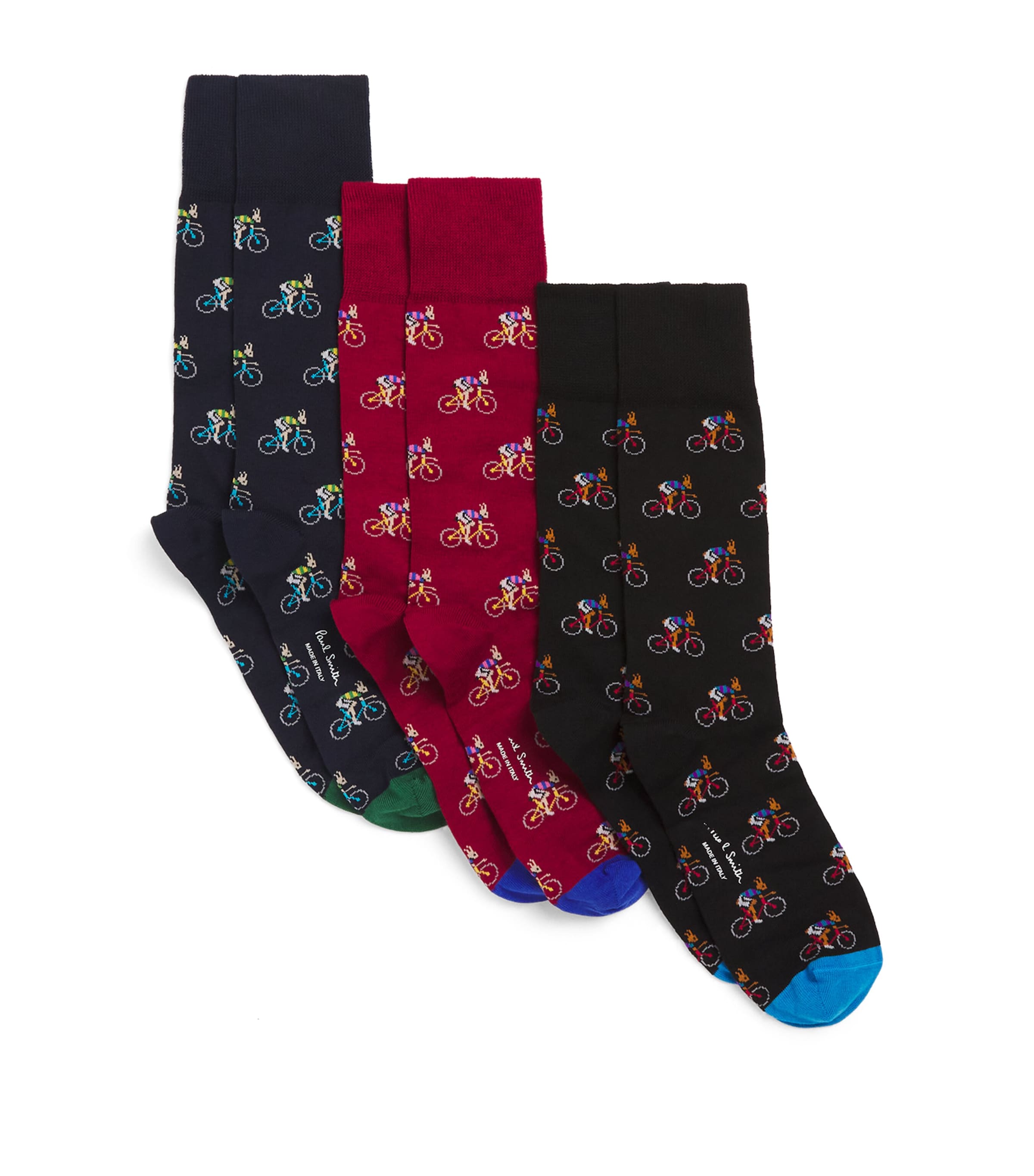 PAUL SMITH COTTON-BLEND RABBIT BICYCLE SOCKS