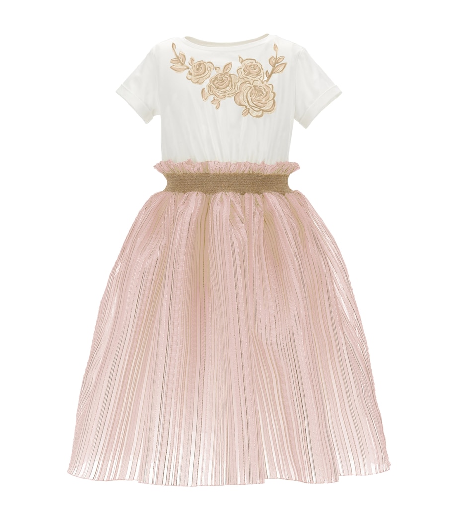 Organza Brocade Dress (4-12 Years) ROSA CHIARO + ORO Image 1