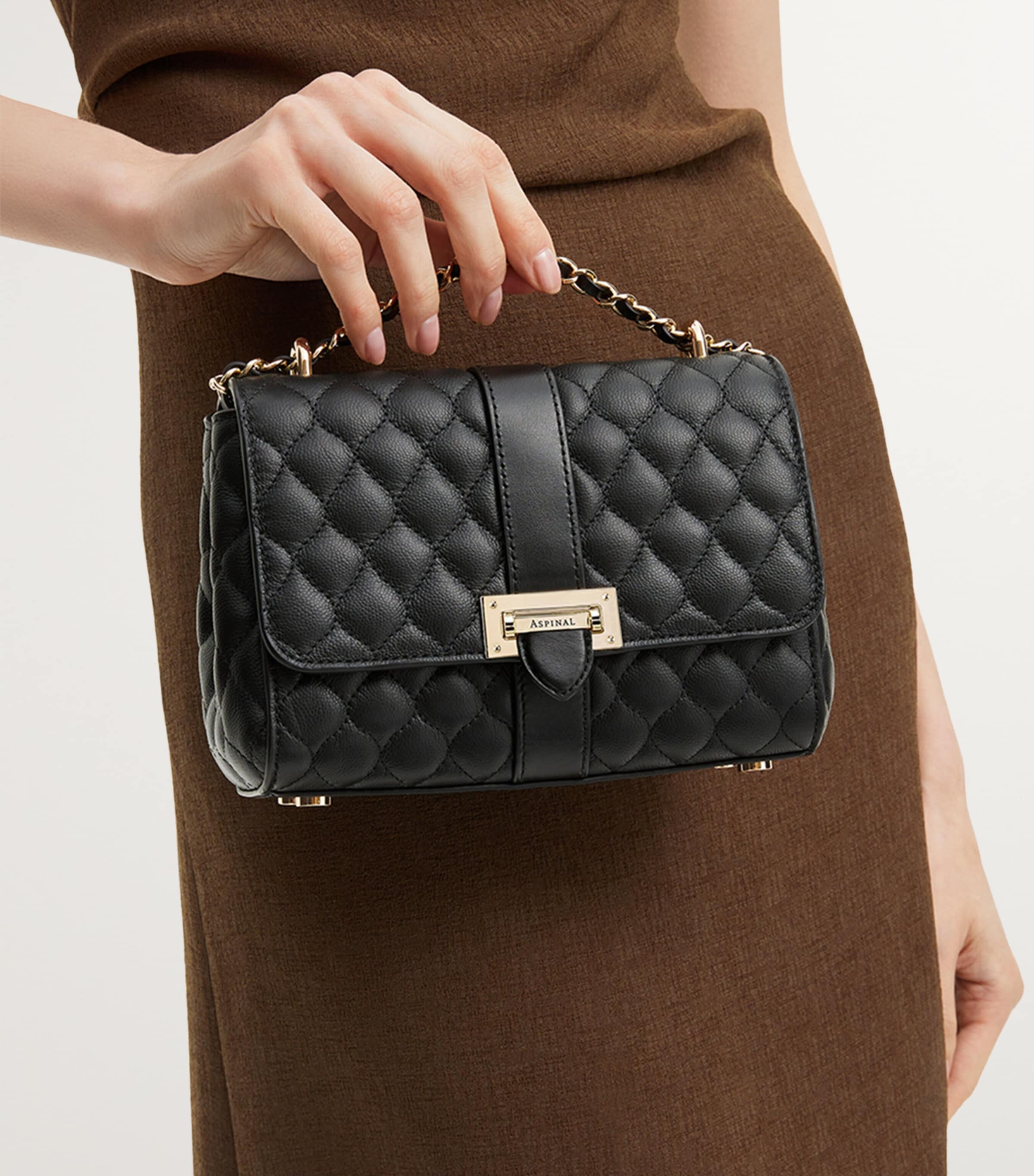 Small Leather Lottie Cross-Body Bag BLACK Image 2