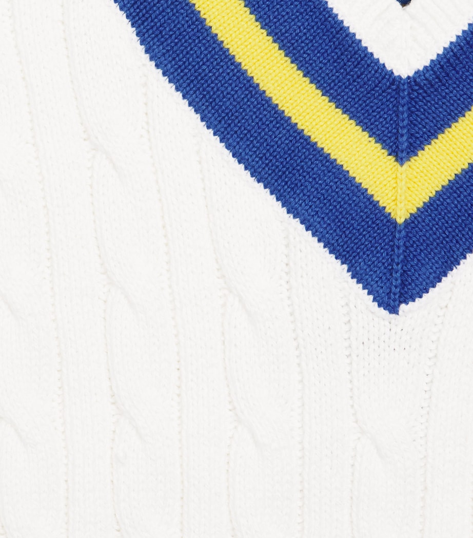 Ralph Lauren Kids Cotton Cable-Knit Dress (7-14 Years) Deckwash W Image 3