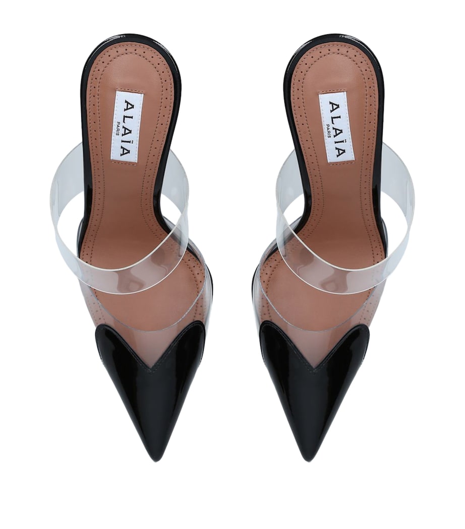 Patent Leather Le Coeur Mules 90 BLACK Image 4