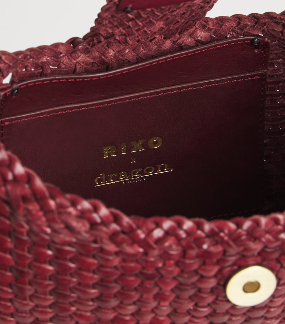 Rixo x Dragon Diffusion Leather Saoirse Shoulder Bag Bordeaux Image 4