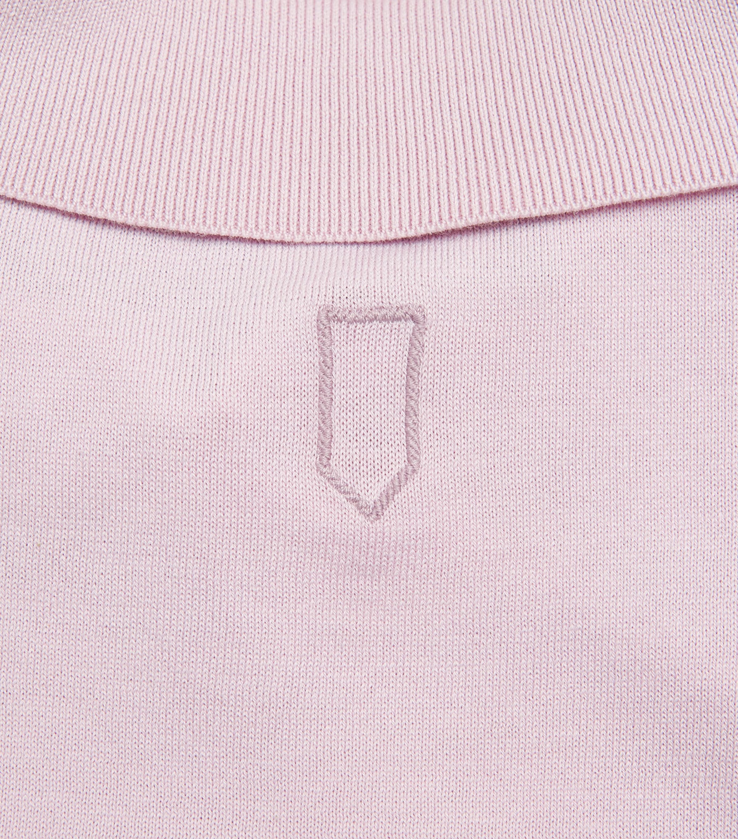 Canali Mens Cotton-Silk Open Collar Polo Shirt Image 6