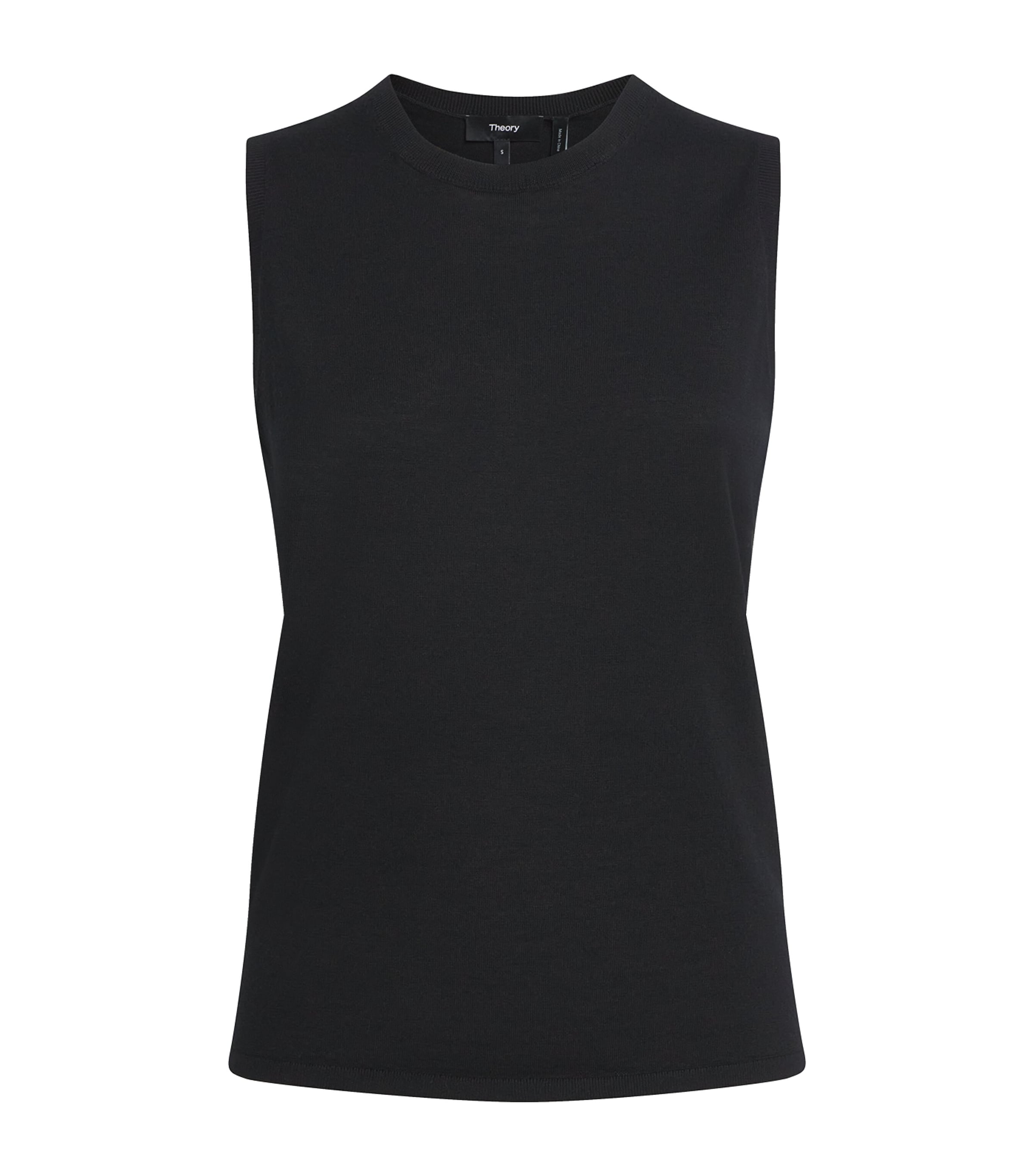 Theory Regal Wool Sweater Vest In Black