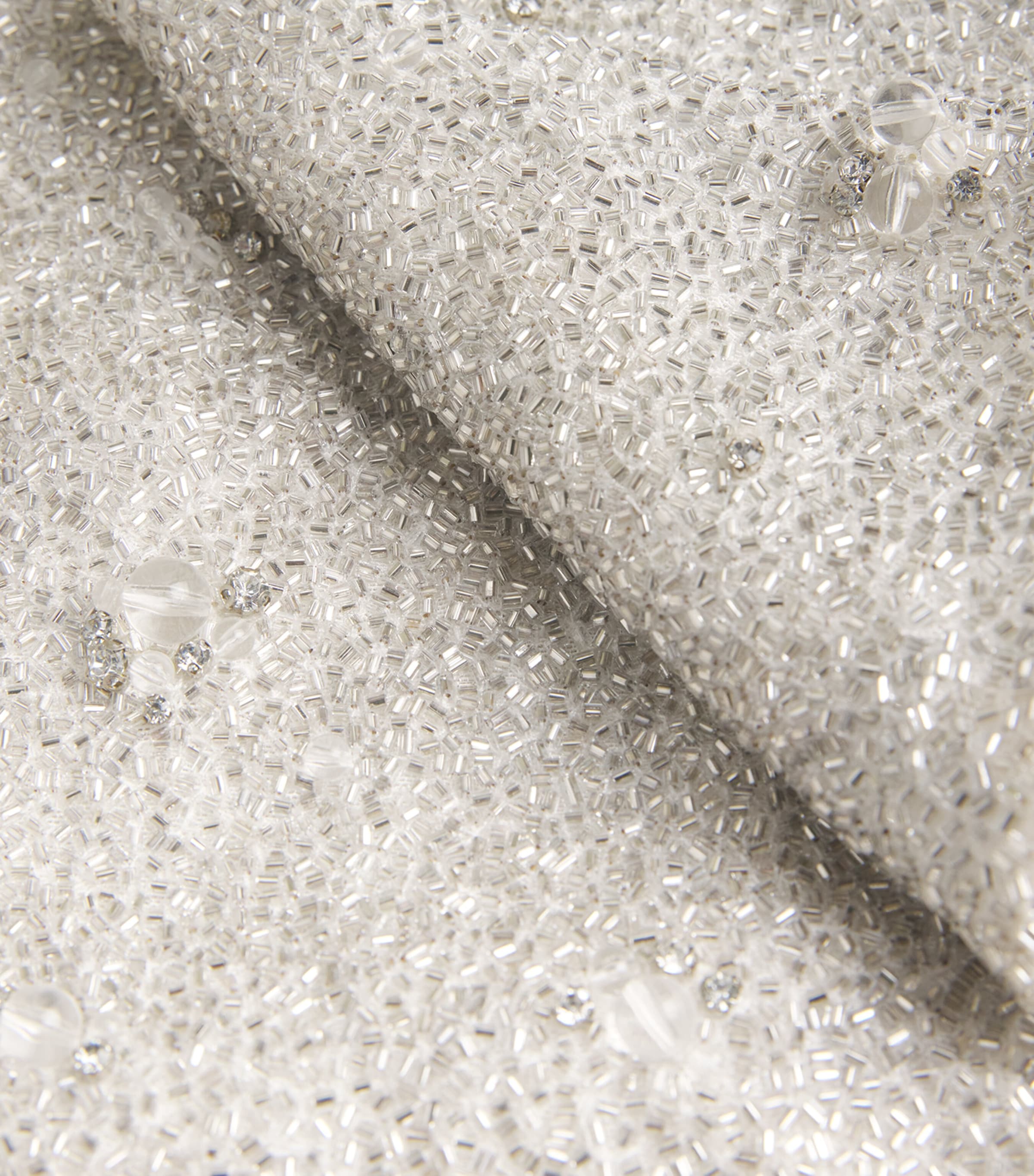 Crystal Square-Neck Mini Dress SILVER Image 5