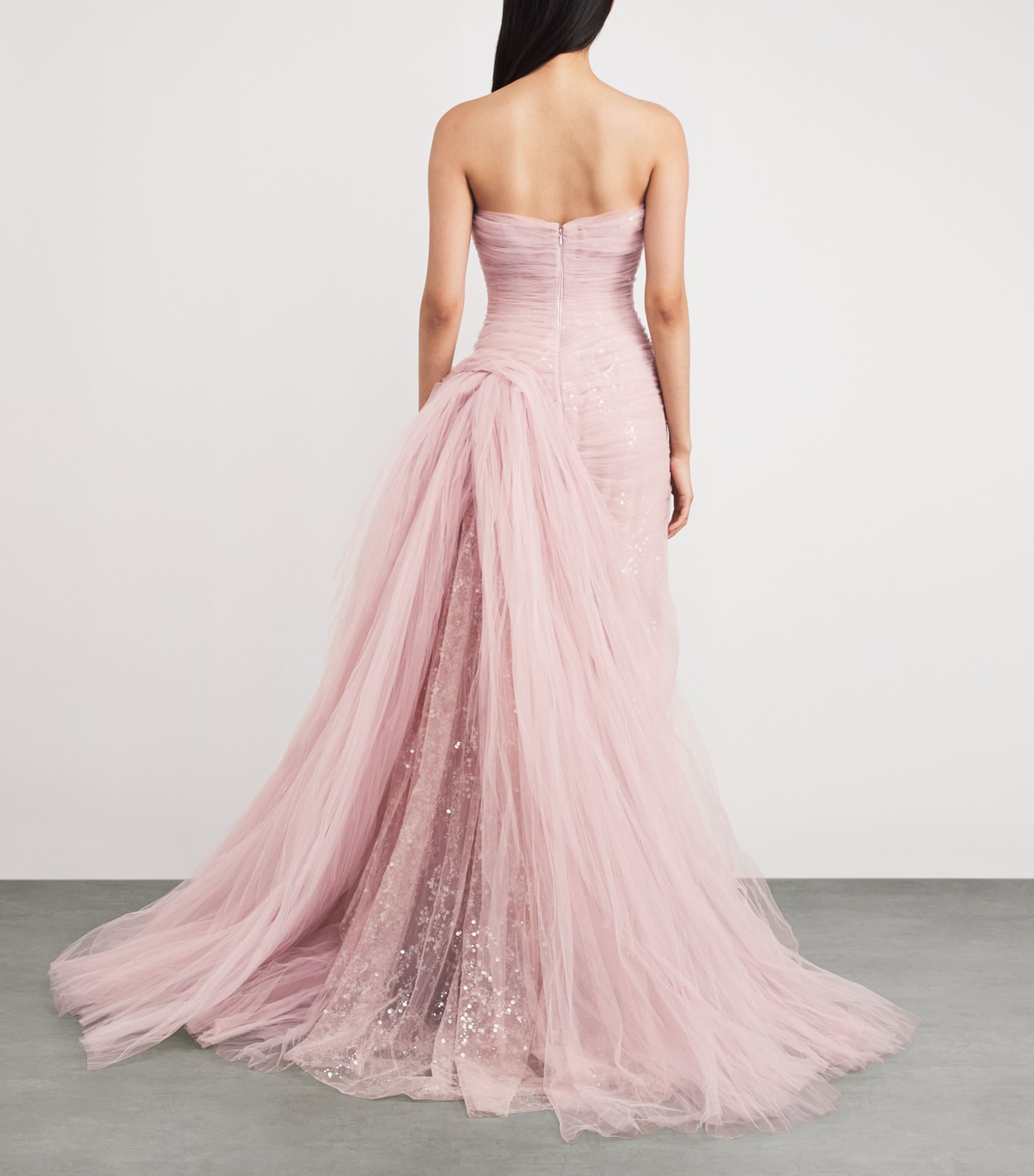 Tulle Strapless Yamara Gown TS01 PINK Image 3
