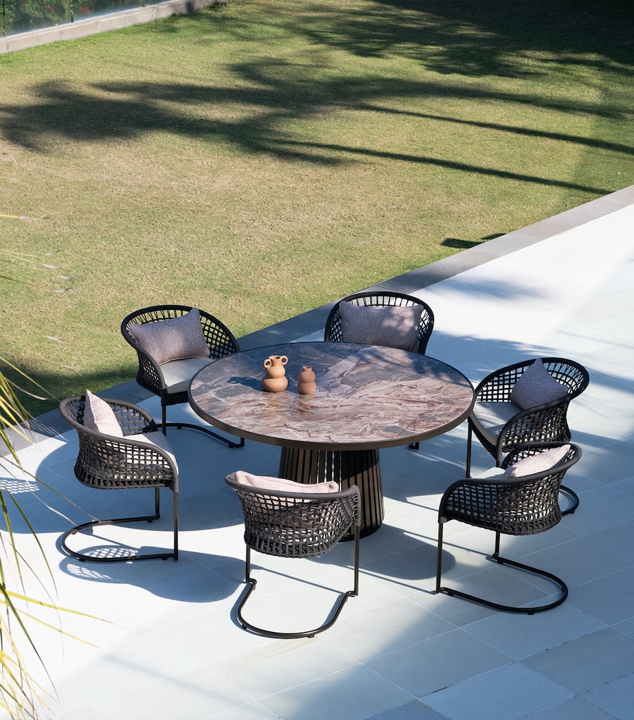 Round Sierra 6-Seater Outdoor Table BRONZE Image 3