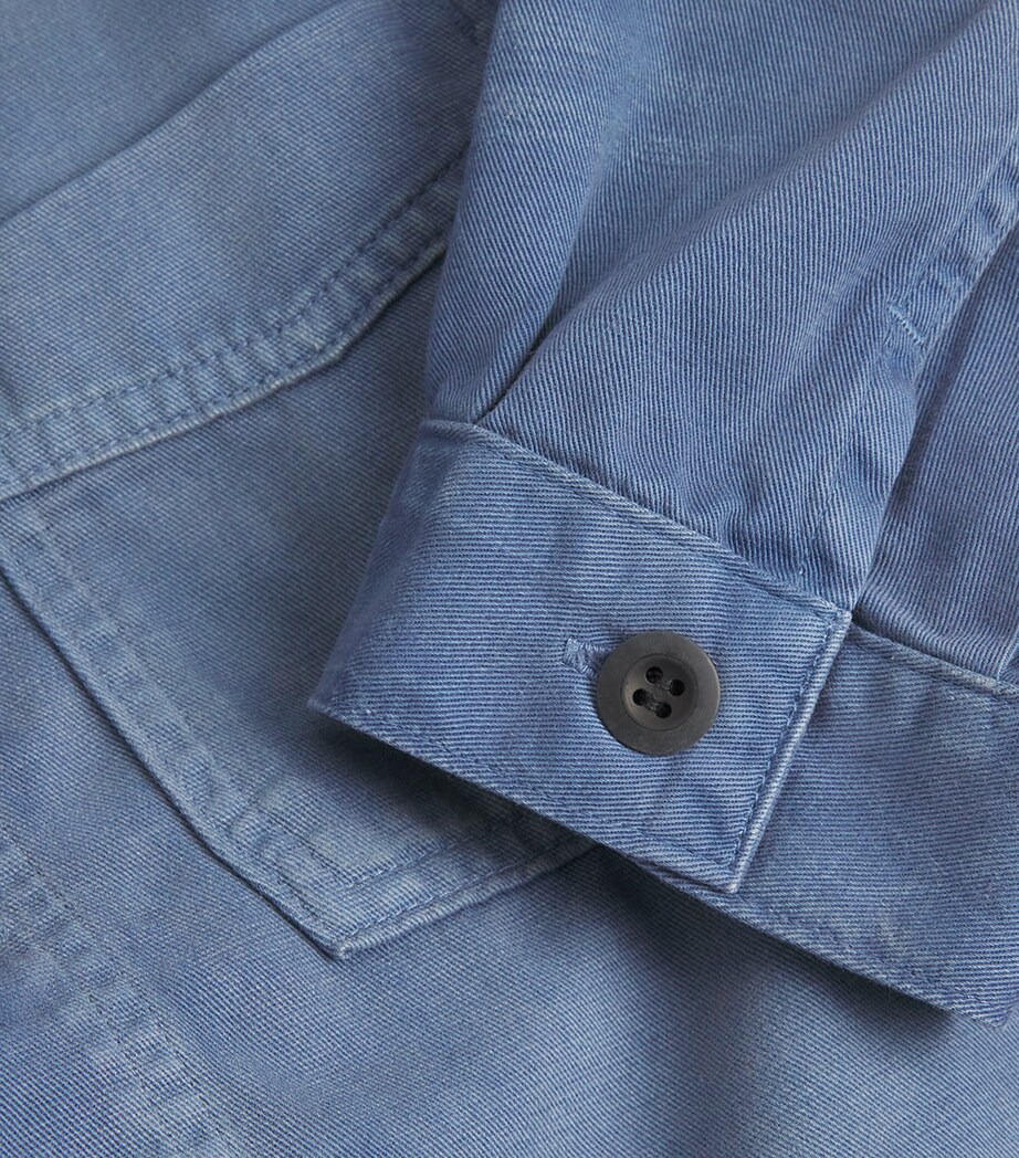 Polo Ralph Lauren Mens Cotton Rustic Overshirt Blue Image 5