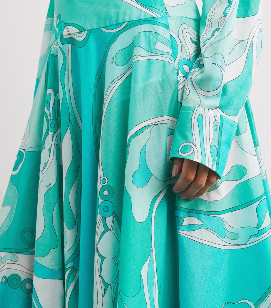 Cotton Orchidee Maxi Skirt 019/TURQUOISE Image 5