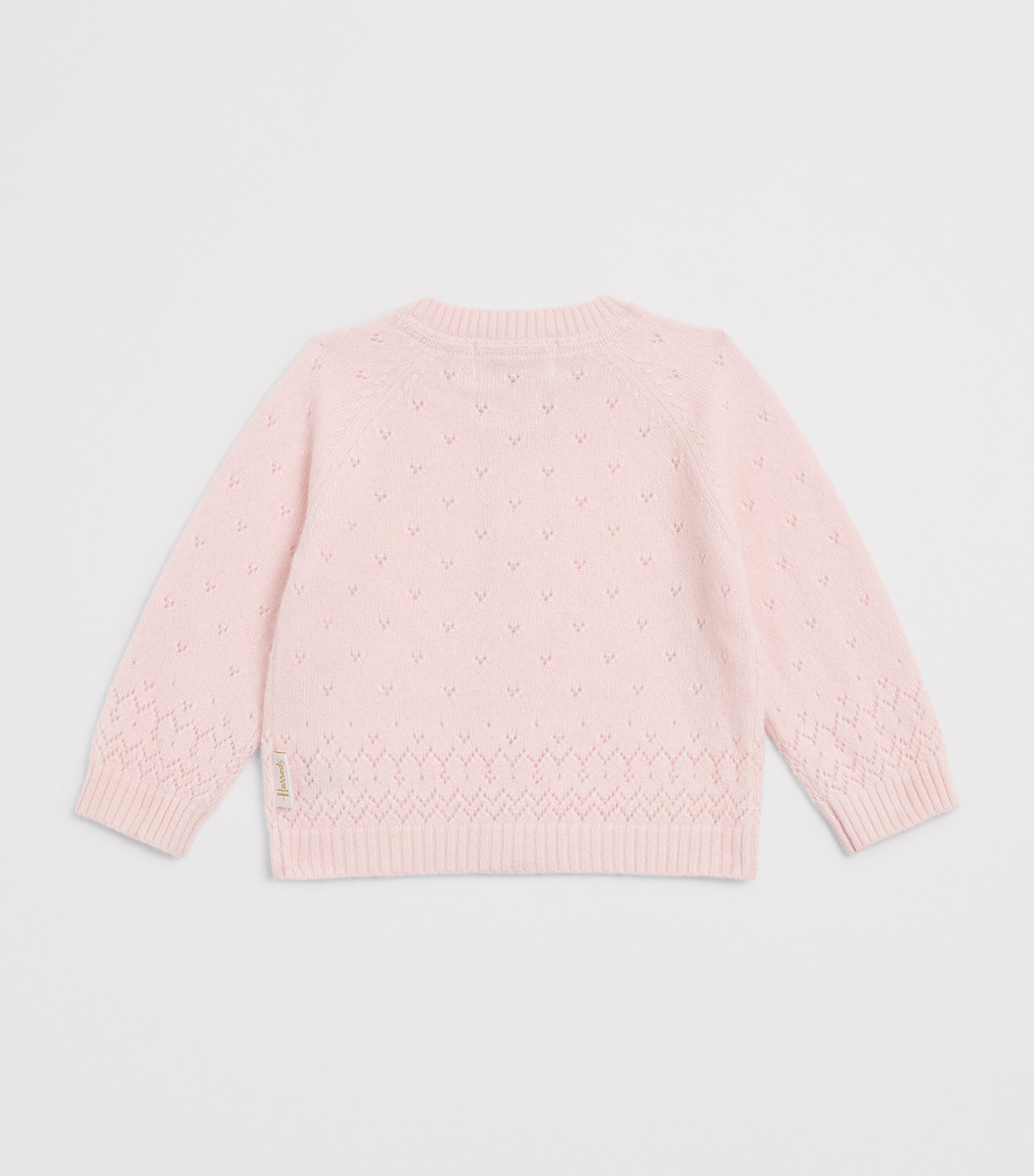 Cashmere Cable-Knit Cardigan (0-18 Months) PINK Image 2