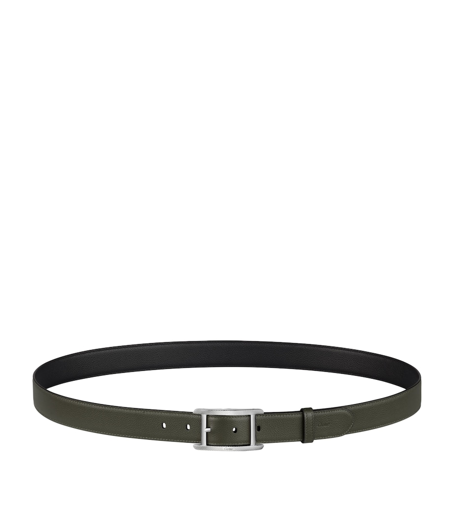 Leather Tank de Cartier Belt BLACK AND GREEN TEA Image 1