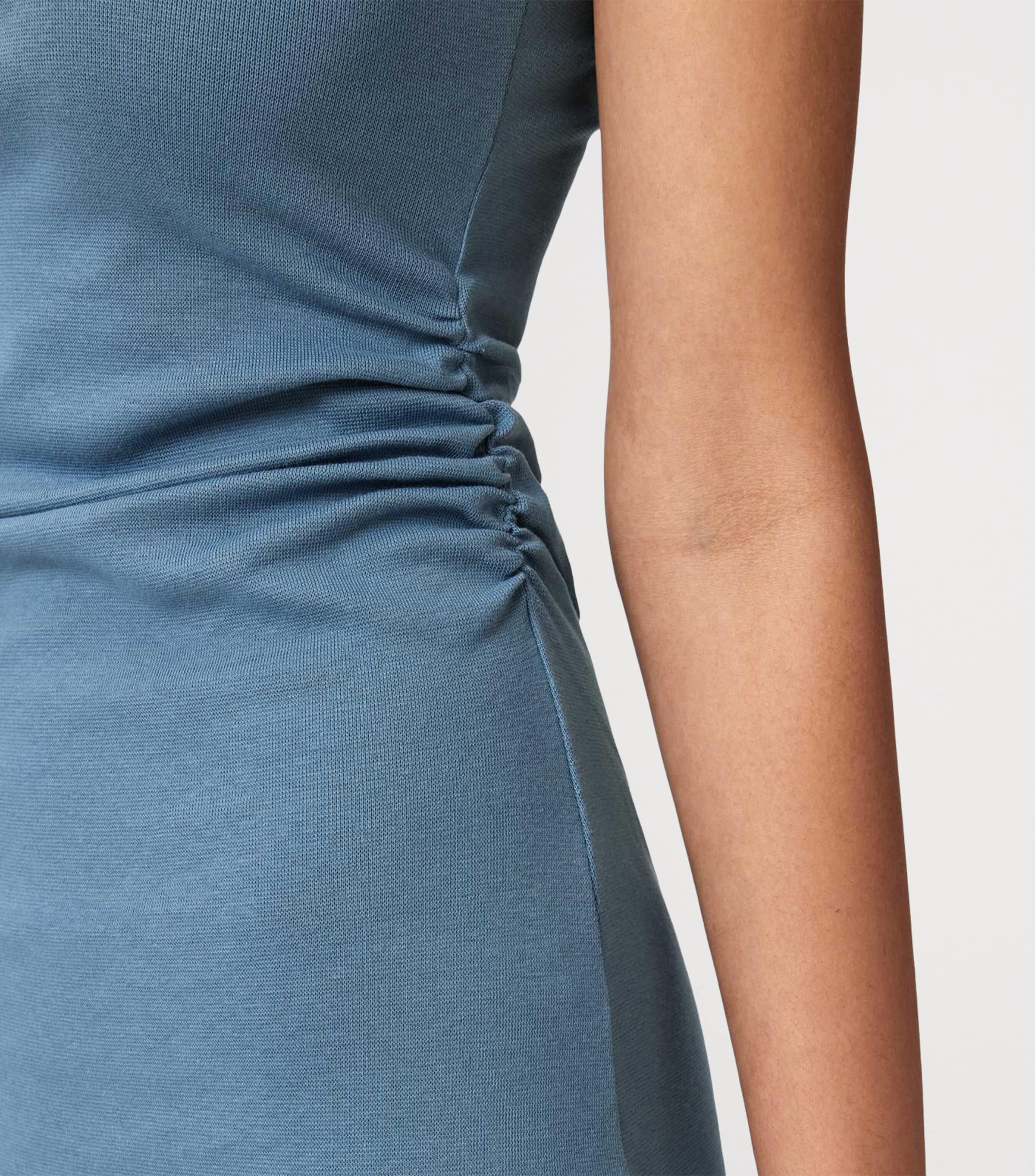 AllSaints Womens Organic Cotton-Blend Katarina Maxi Dress Captain Blue Image 5