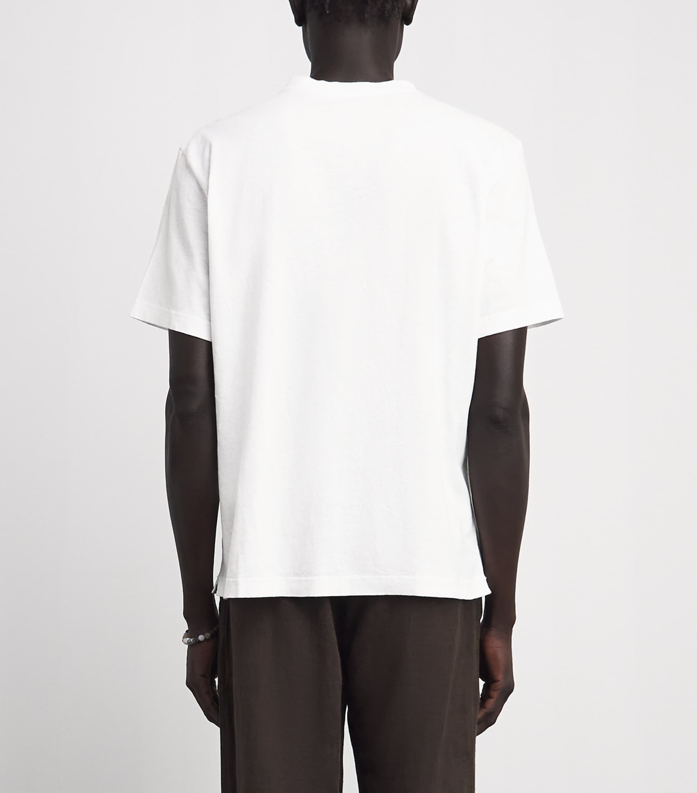 Frescobol Carioca Mens Cotton-Linen Dinis T-Shirt White Image 5