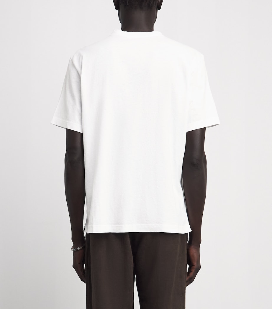 Frescobol Carioca Mens Cotton-Linen Dinis T-Shirt White Image 5