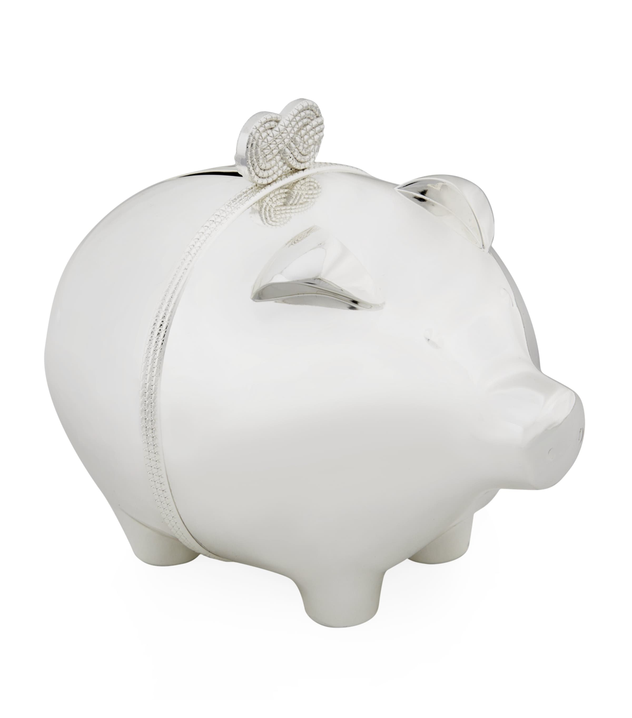 Wedgwood Infinity Piggy Bank In Silver