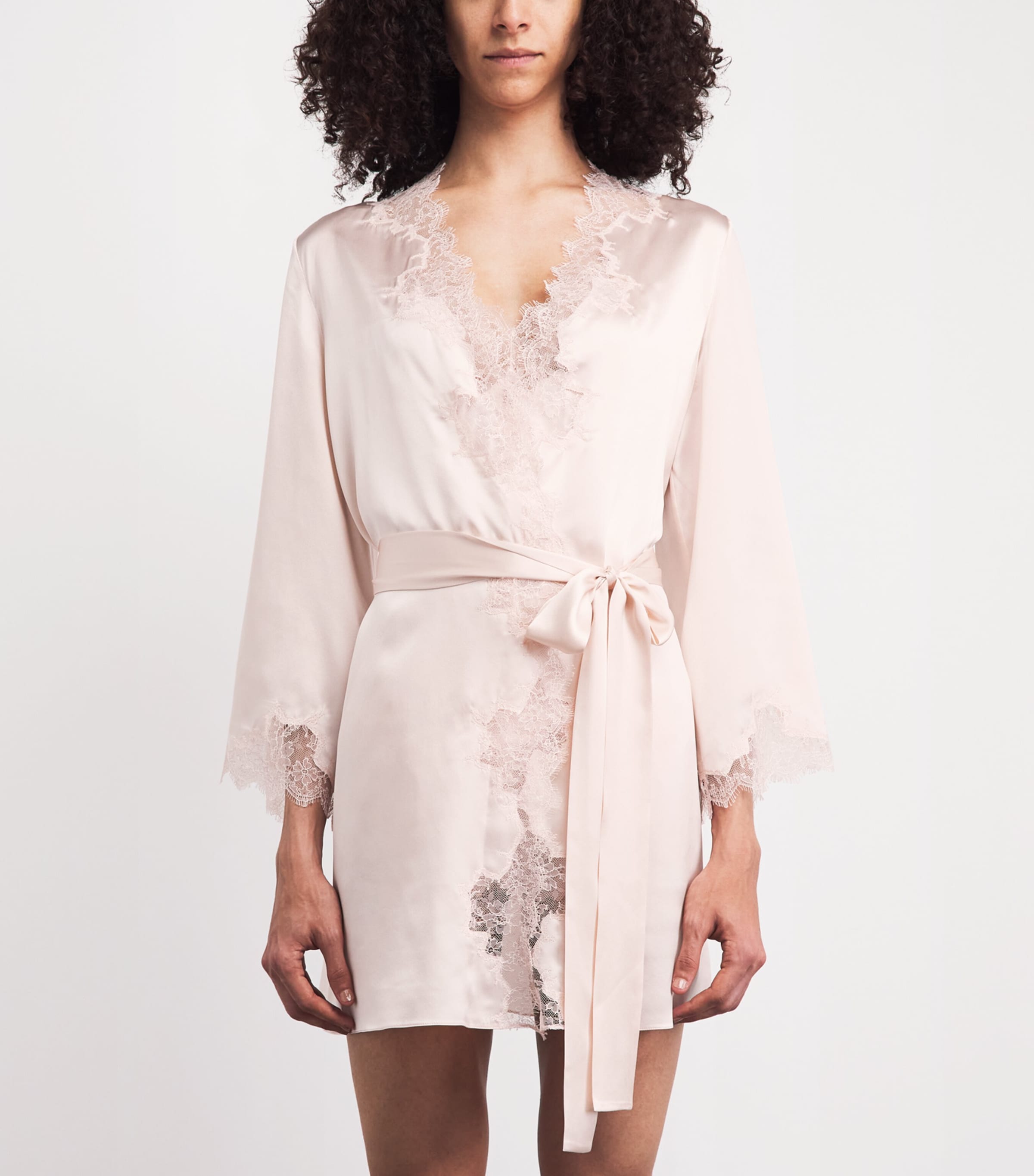 Gilda & Pearl Womens Silk In Dreams Short Robe Petale Image 4