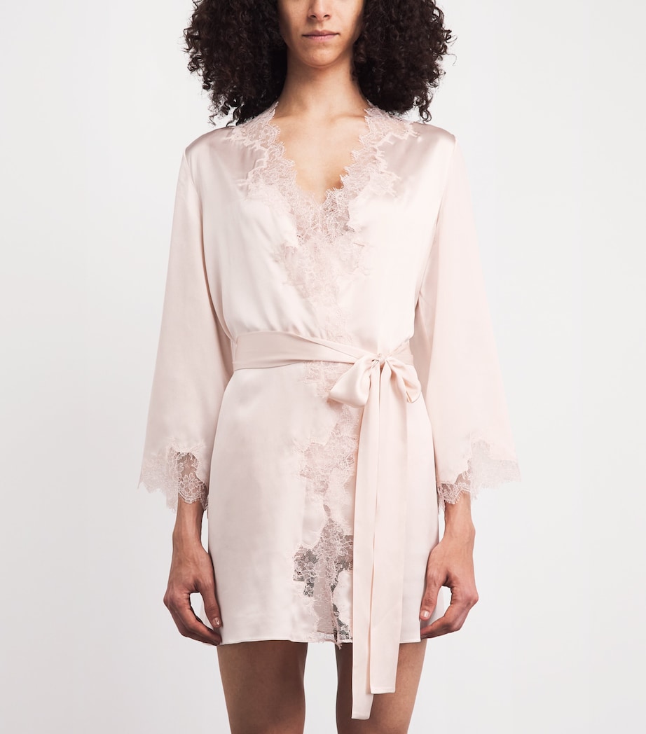 Gilda & Pearl Womens Silk In Dreams Short Robe Petale Image 4