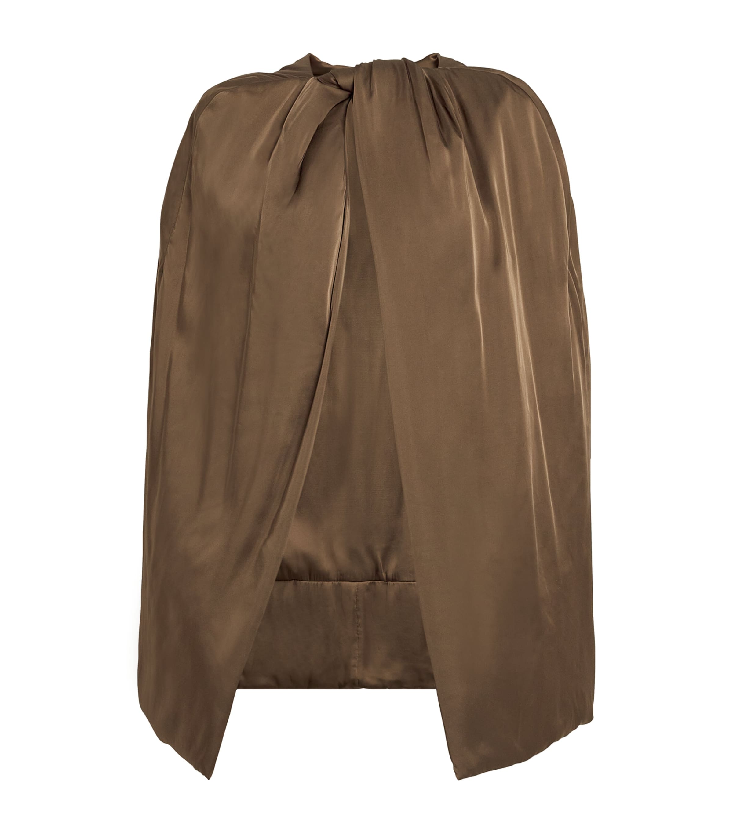 Shop Rick Owens Shearling Montone Cape In Brown