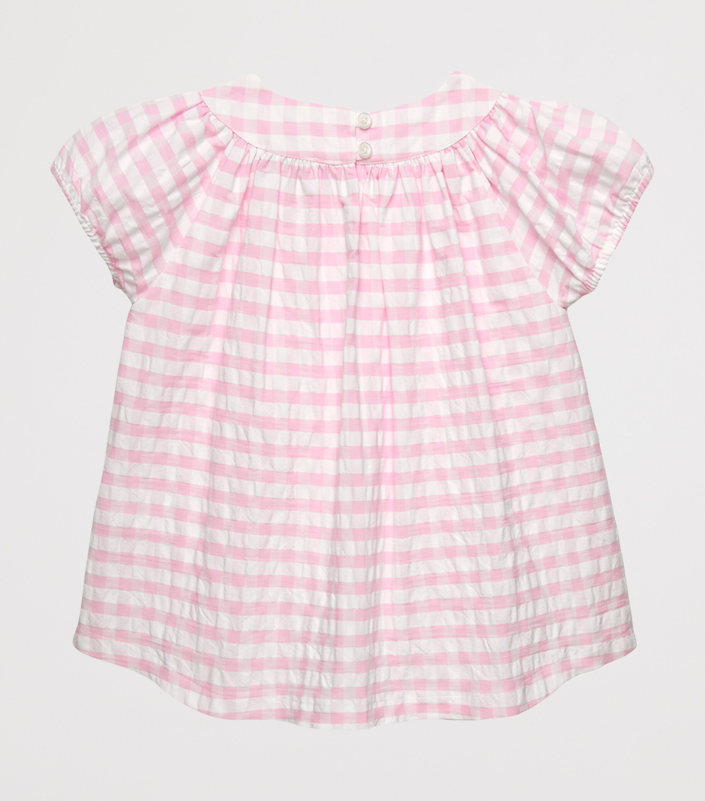 Trotters Cotton Gingham T-Shirt (2-5 Years) Pink Image 2