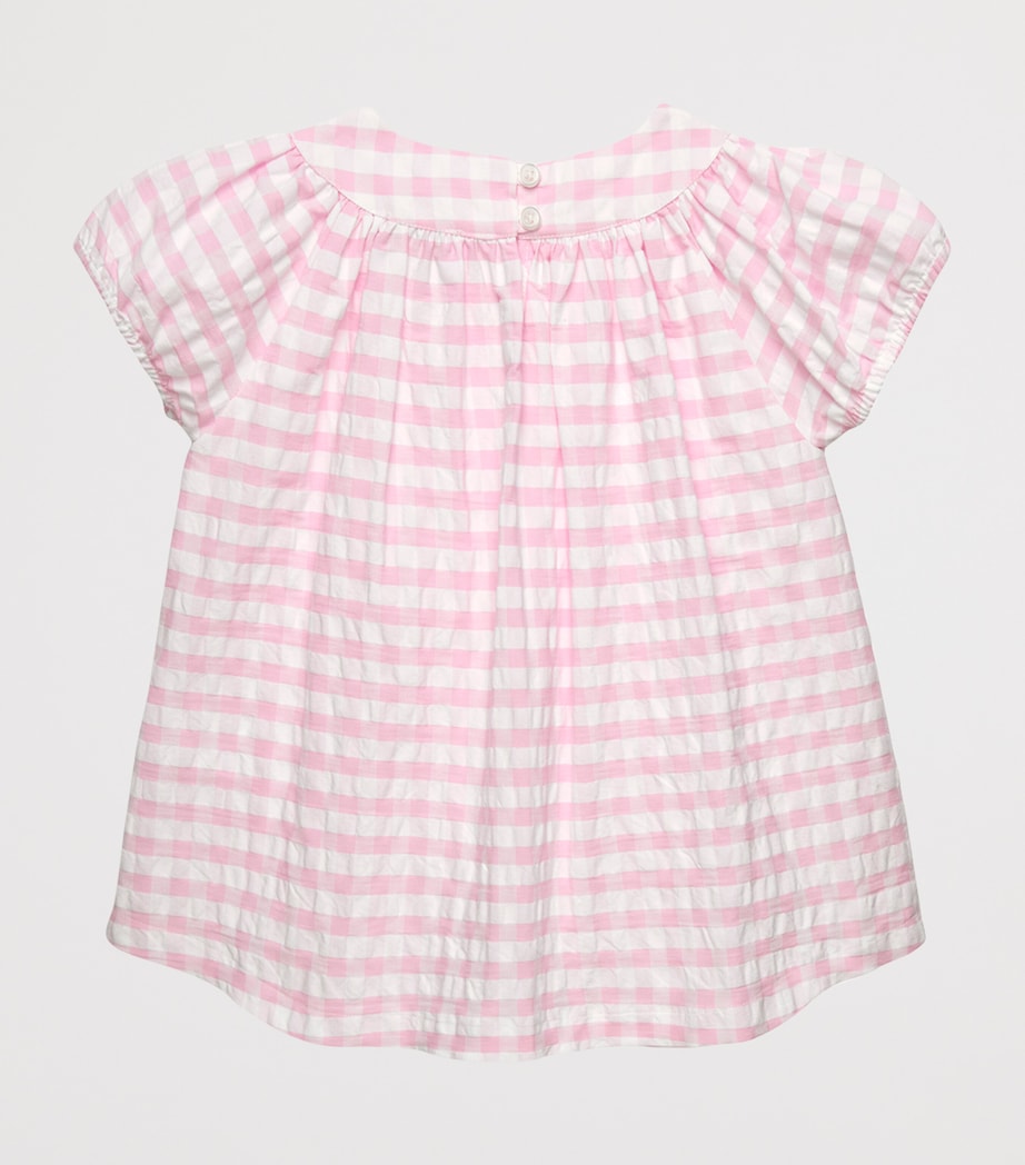 Trotters Cotton Gingham T-Shirt (2-5 Years) Pink Image 2
