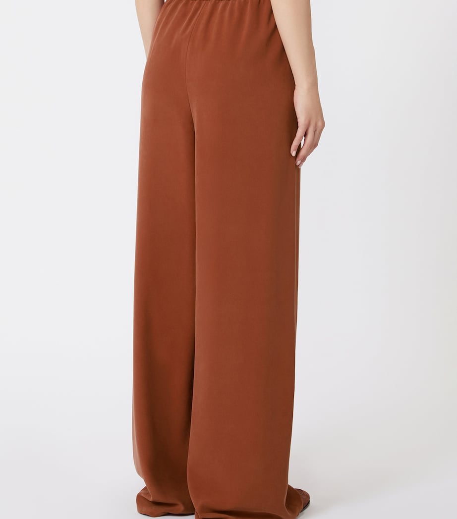 Silk Wide-Leg Trousers TERRA COTTA Image 4