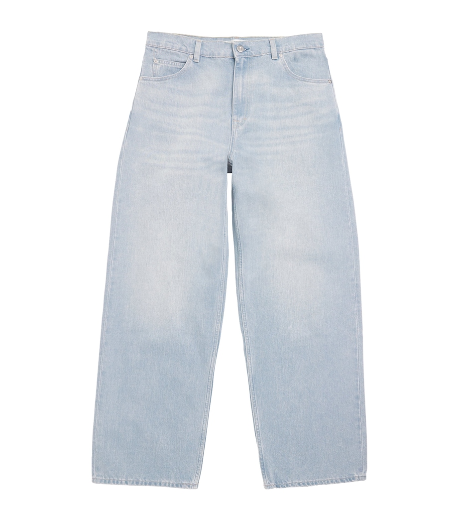 Our Legacy Mens Vast Cut Wide-Leg Jeans Pale Coast Wash Image 1