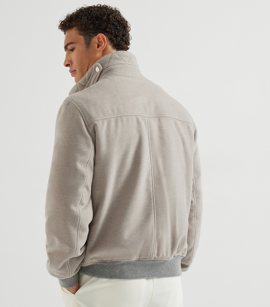 Cashmere Water-Resistant Bomber Jacket C2421 Image 5