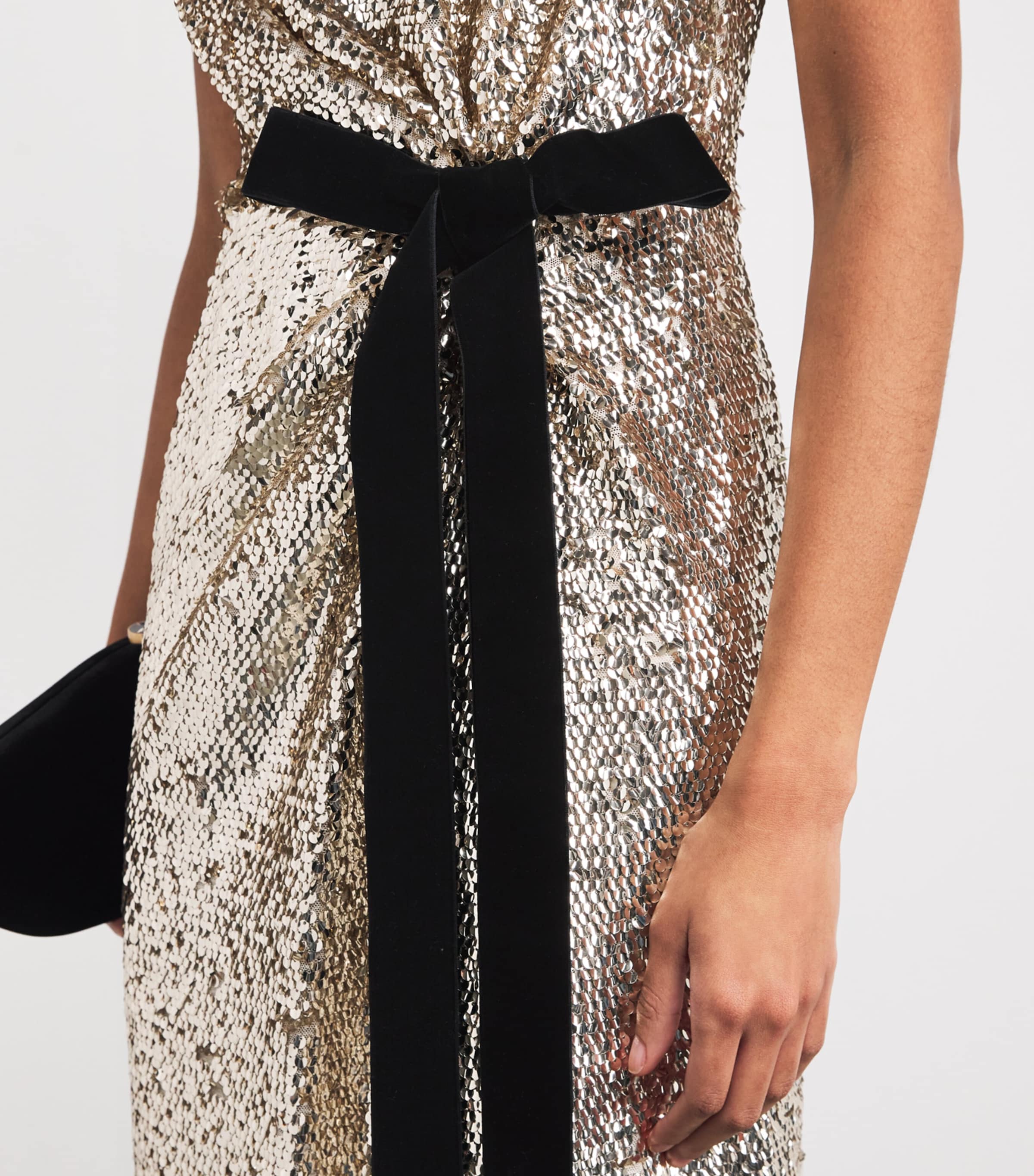 Sequinned Felicity Maxi Dress GOLD MULTI Image 4