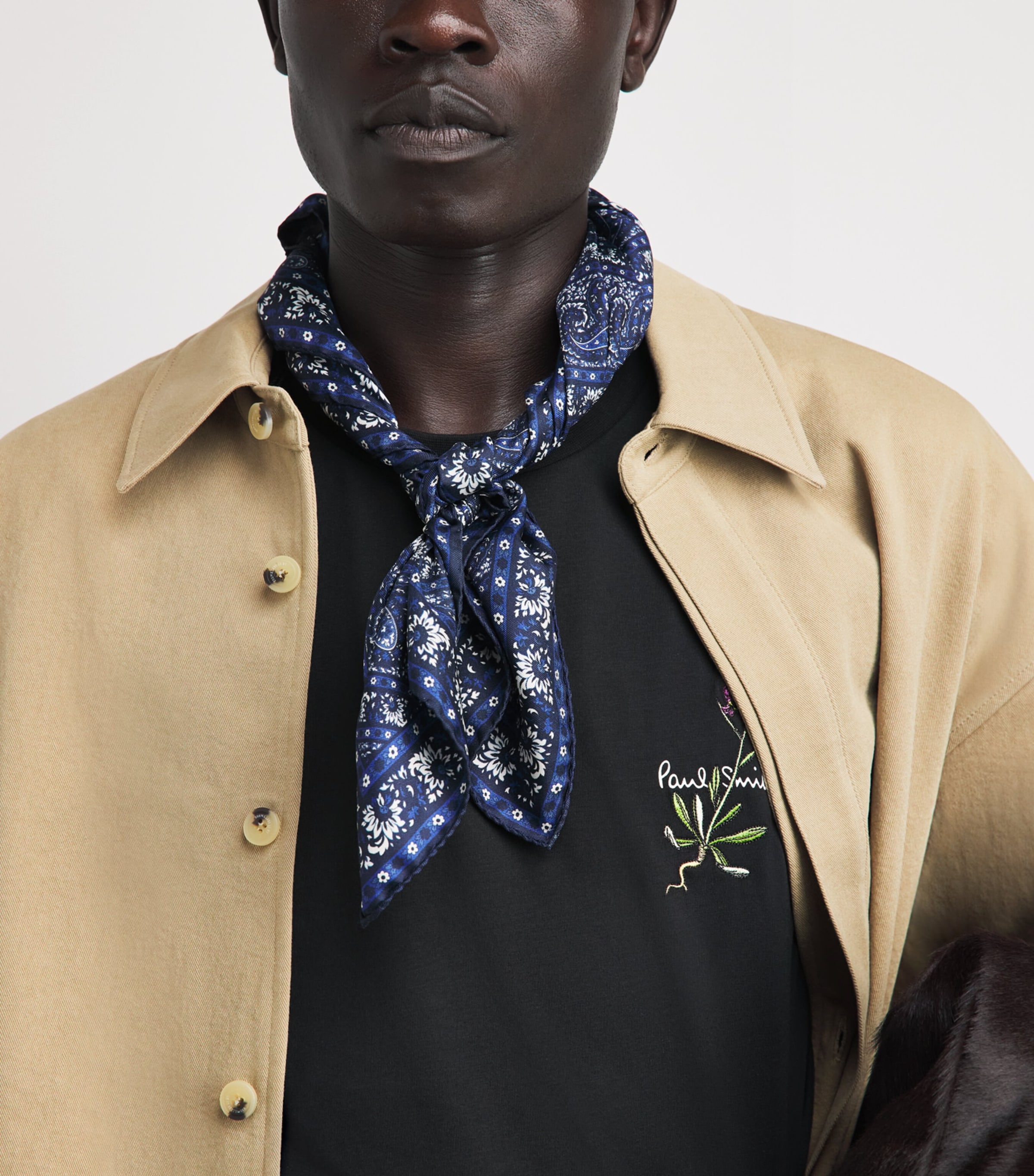 Paul Smith Mens Organic Cotton Embroidered T-Shirt Image 3