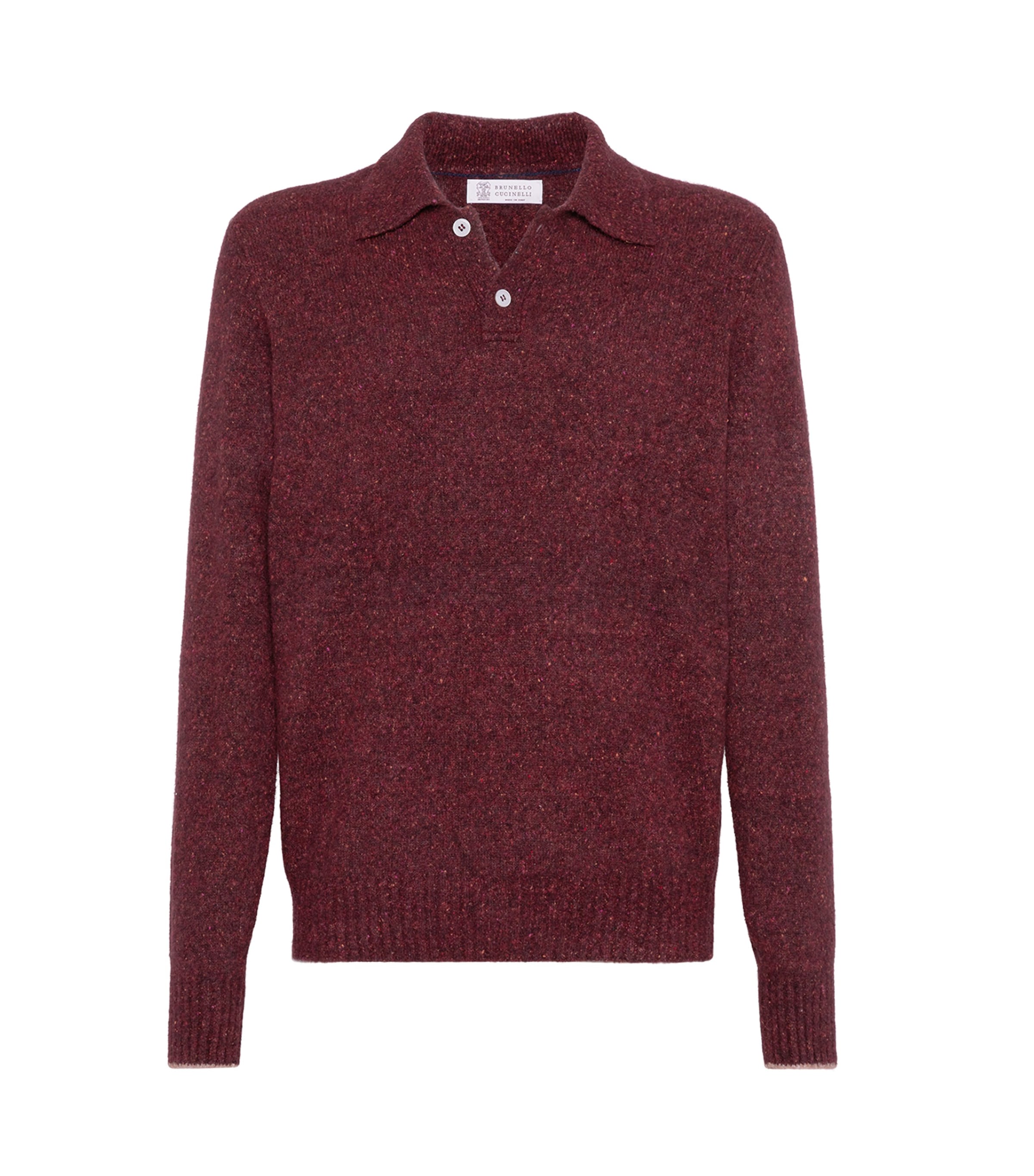 Brunello Cucinelli Cashmere Polo Shirt In Red