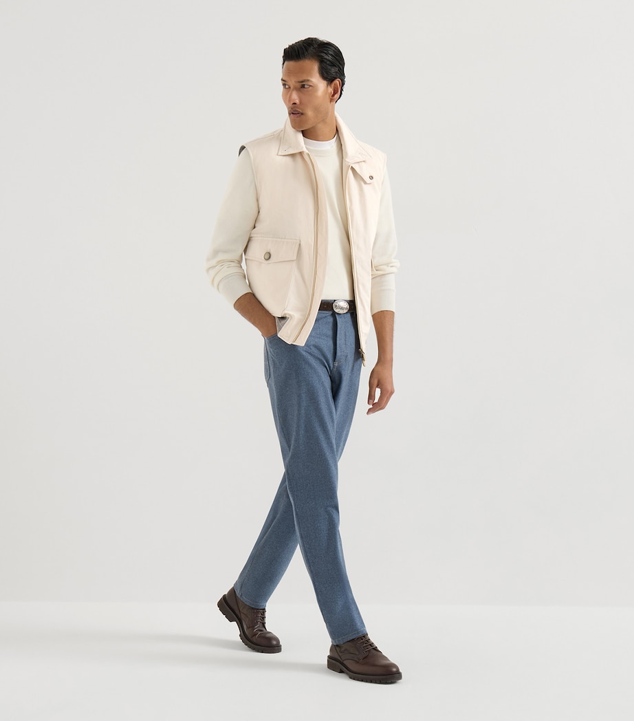 Brunello Cucinelli Mens Virgin Wool Slim Trousers Image 3
