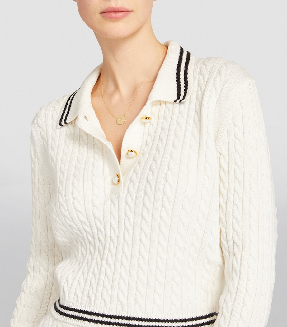 Yellow Gold and Diamond Alphabet S Necklace YELLOW GOLD Image 4