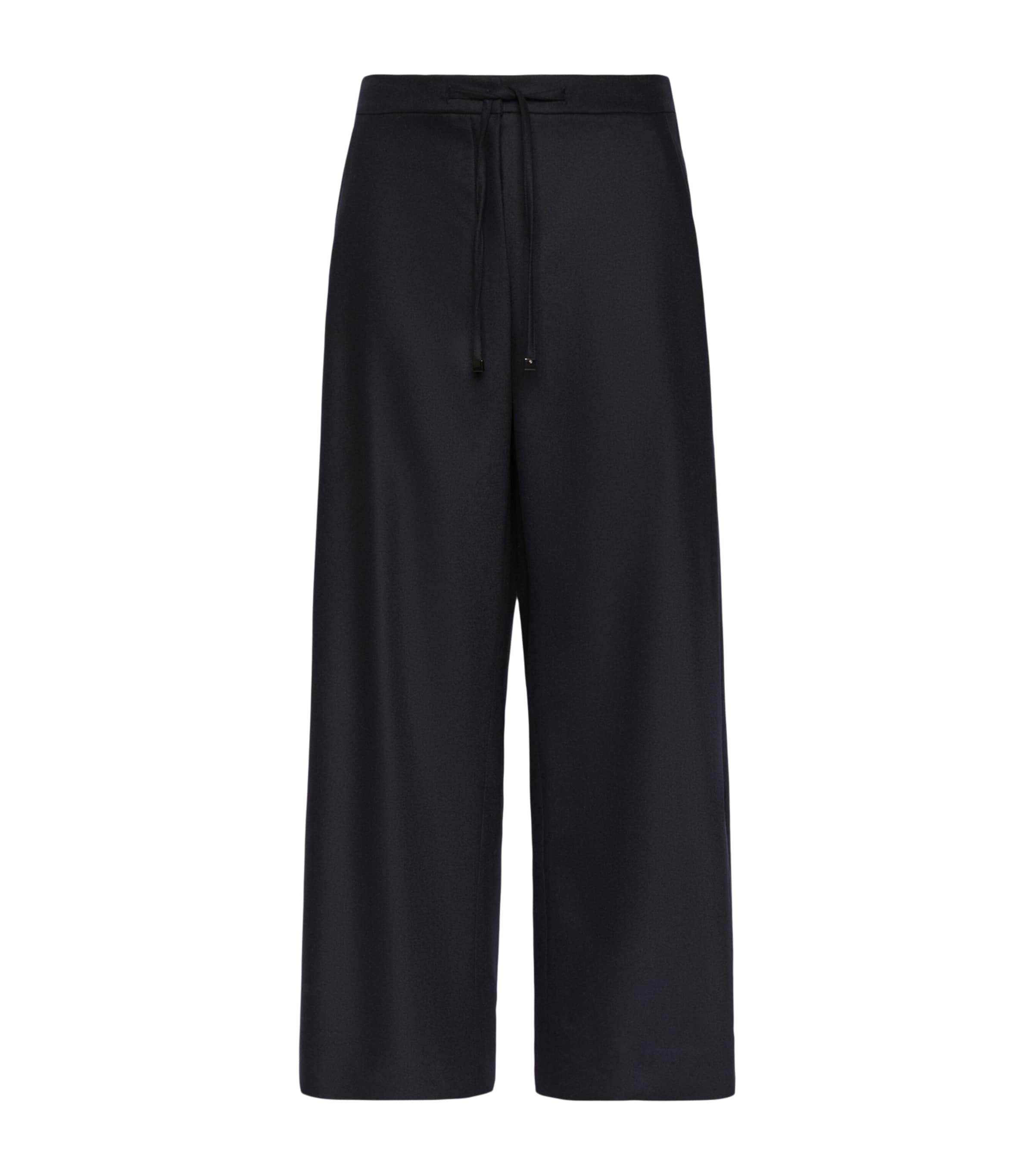 Max Mara Womens Wool-Blend Drawstring Trousers Midnightblue Image 1