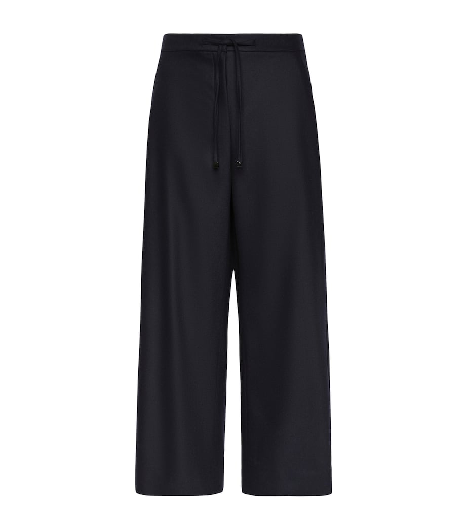 Max Mara Womens Wool-Blend Drawstring Trousers Midnightblue Image 1