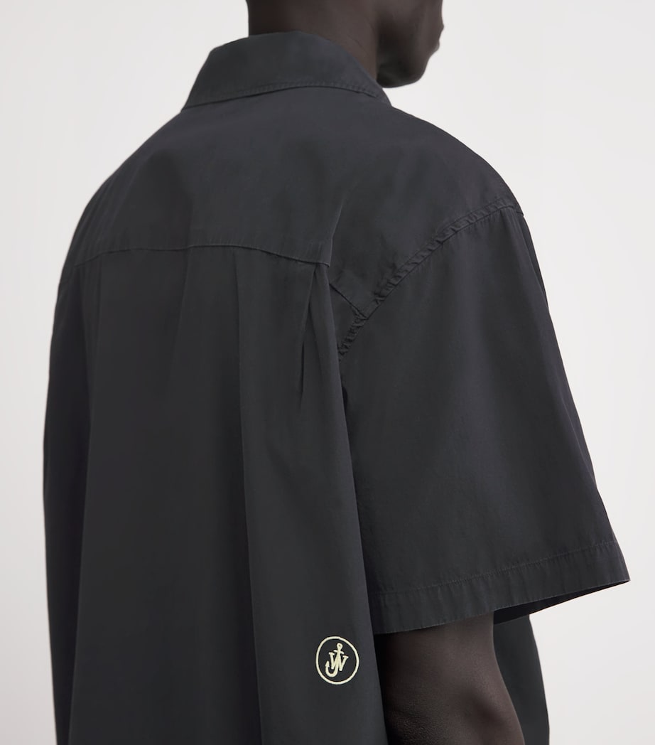 JW Anderson Mens Cotton Embroidered Shirt Washed Black Image 6