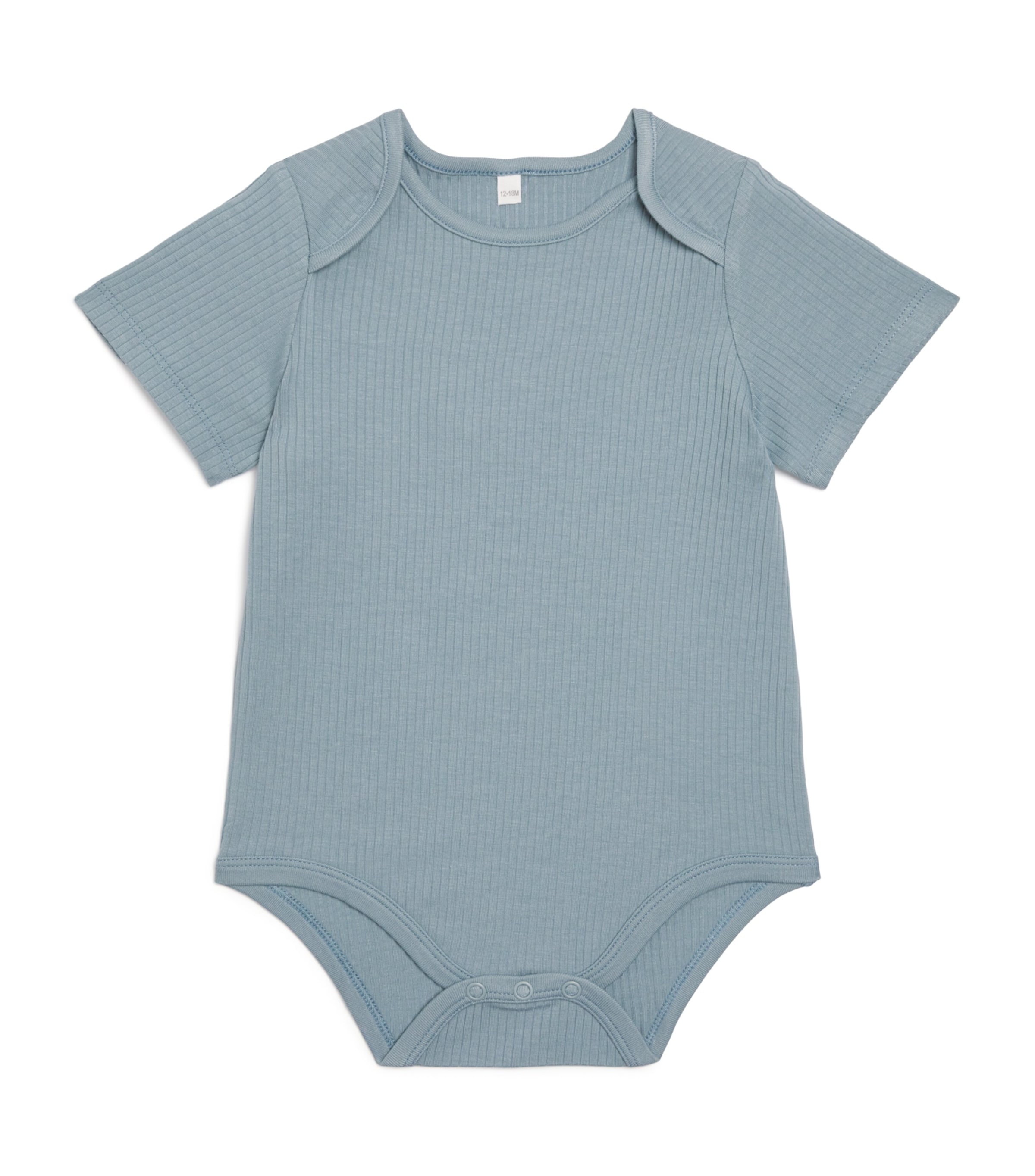 Bamboo-Blend Short-Sleeve Bodysuit (0-18 Months) SKY Image 1
