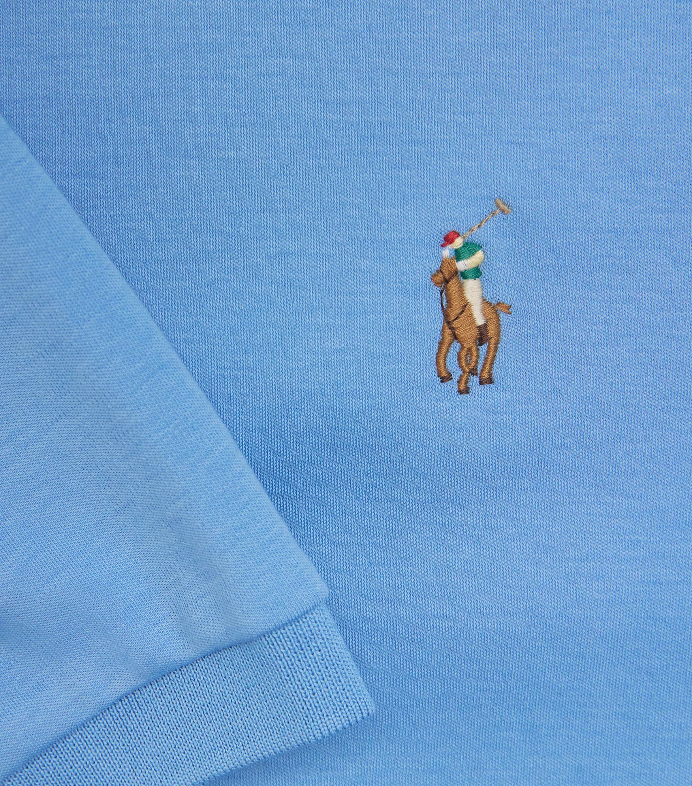Pima Cotton Slim Polo Shirt SKY BLUE Image 5